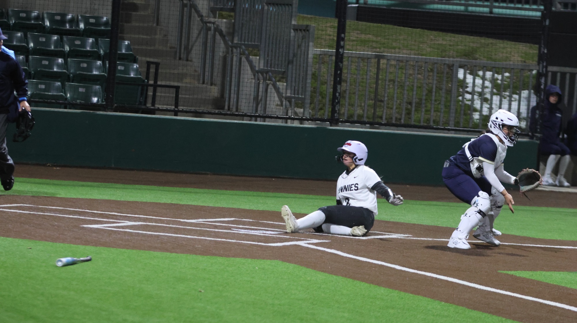 Cydney Fullerton slide safe at Lonestar College Classic