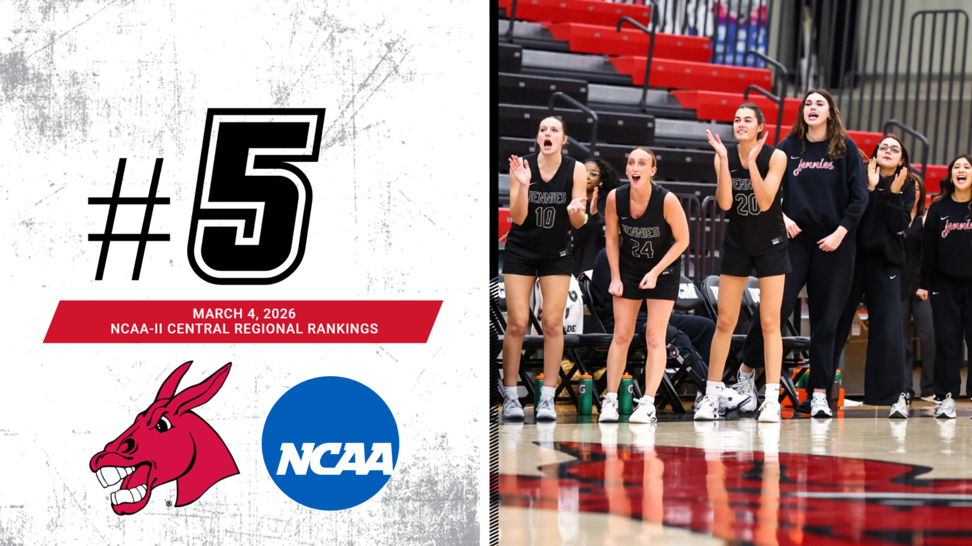 March 4, 2026 WBB regional rankings graphic