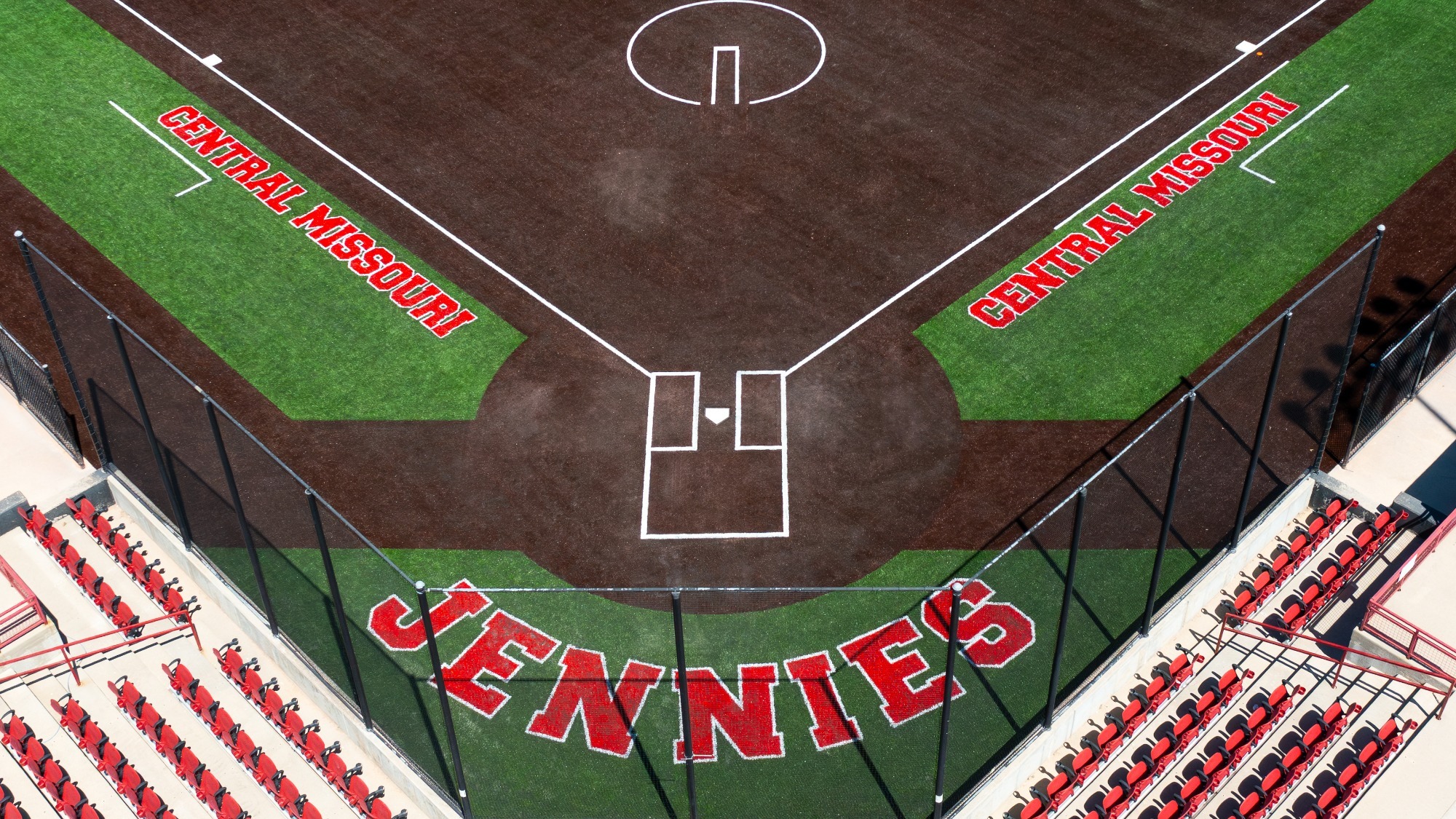 Jennies Softball infield turf 2025 aerial photo