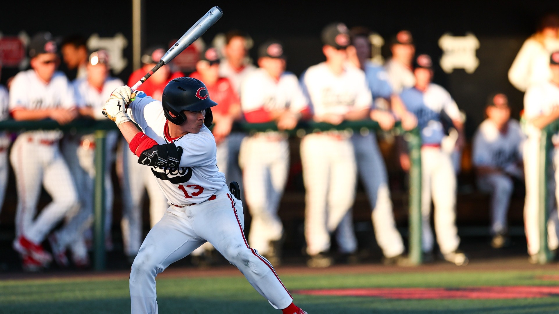 Grant Hollister (13) at bat vs. Newman on Feb. 27, 2026