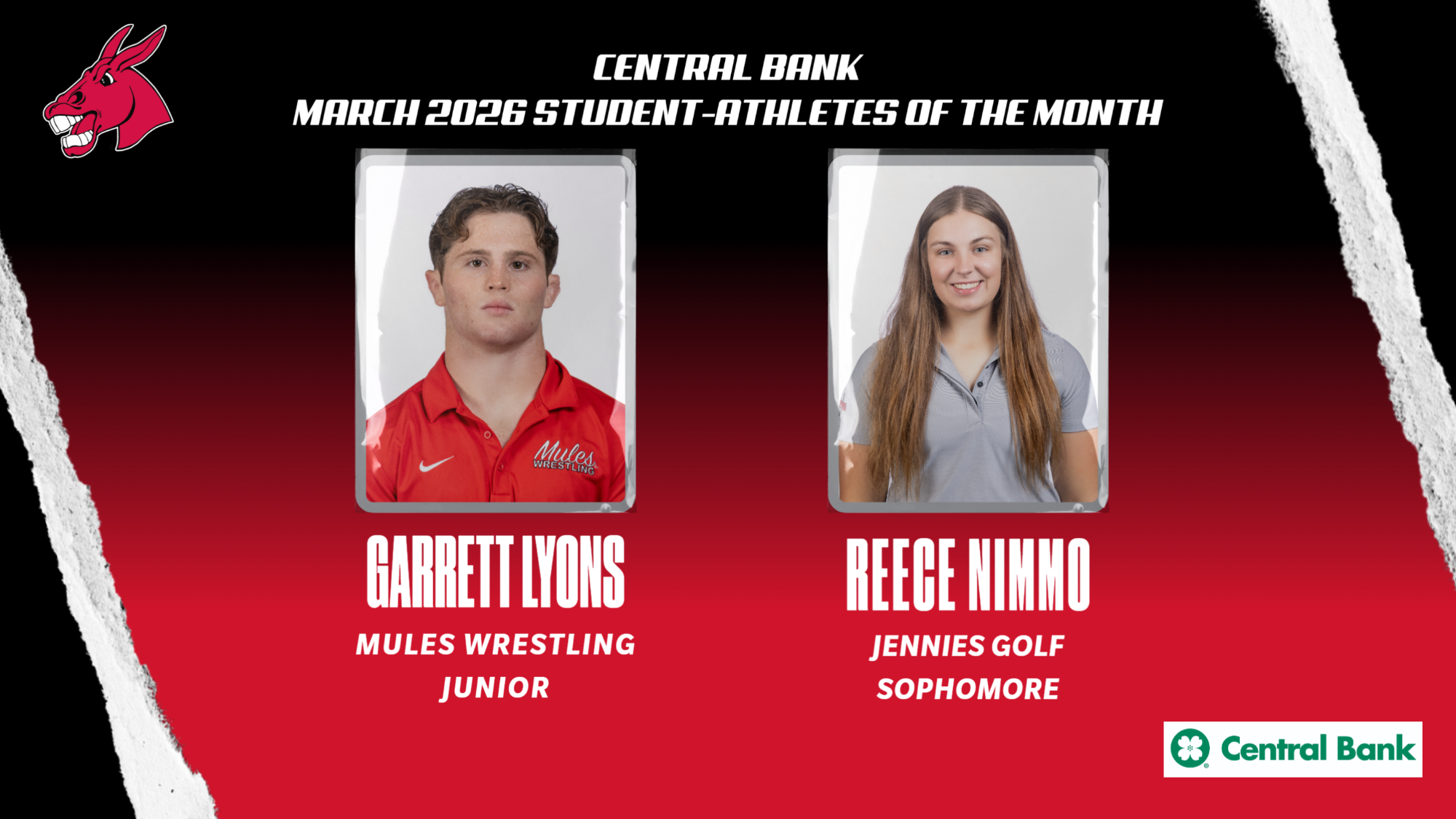 March 2026 Central Bank Student-Athletes of the Month