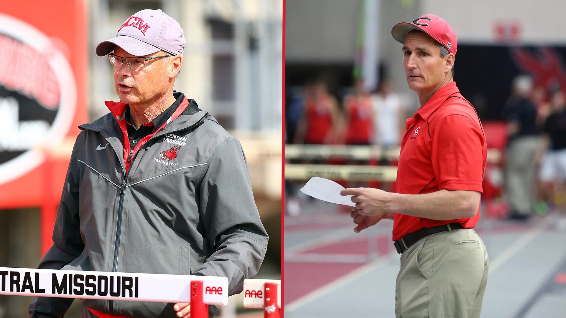Former UCM Track & Field Co-Head Coaches Kip Janvrin and Kirk Pedersen