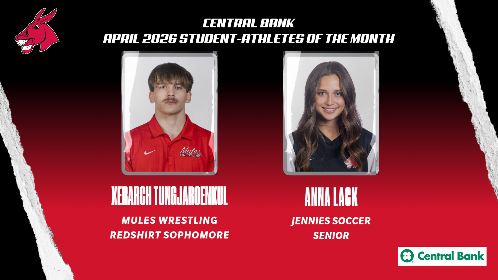 April 2026 Central Bank Student-Athletes of the Month