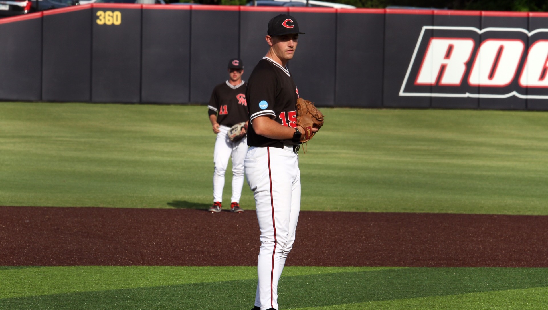 Starting pitcher Sawyer Allen (15) at the NCAA Division II Central Regional vs. Minnesota State on May 14, 2026 in Claremore, Oklahoma