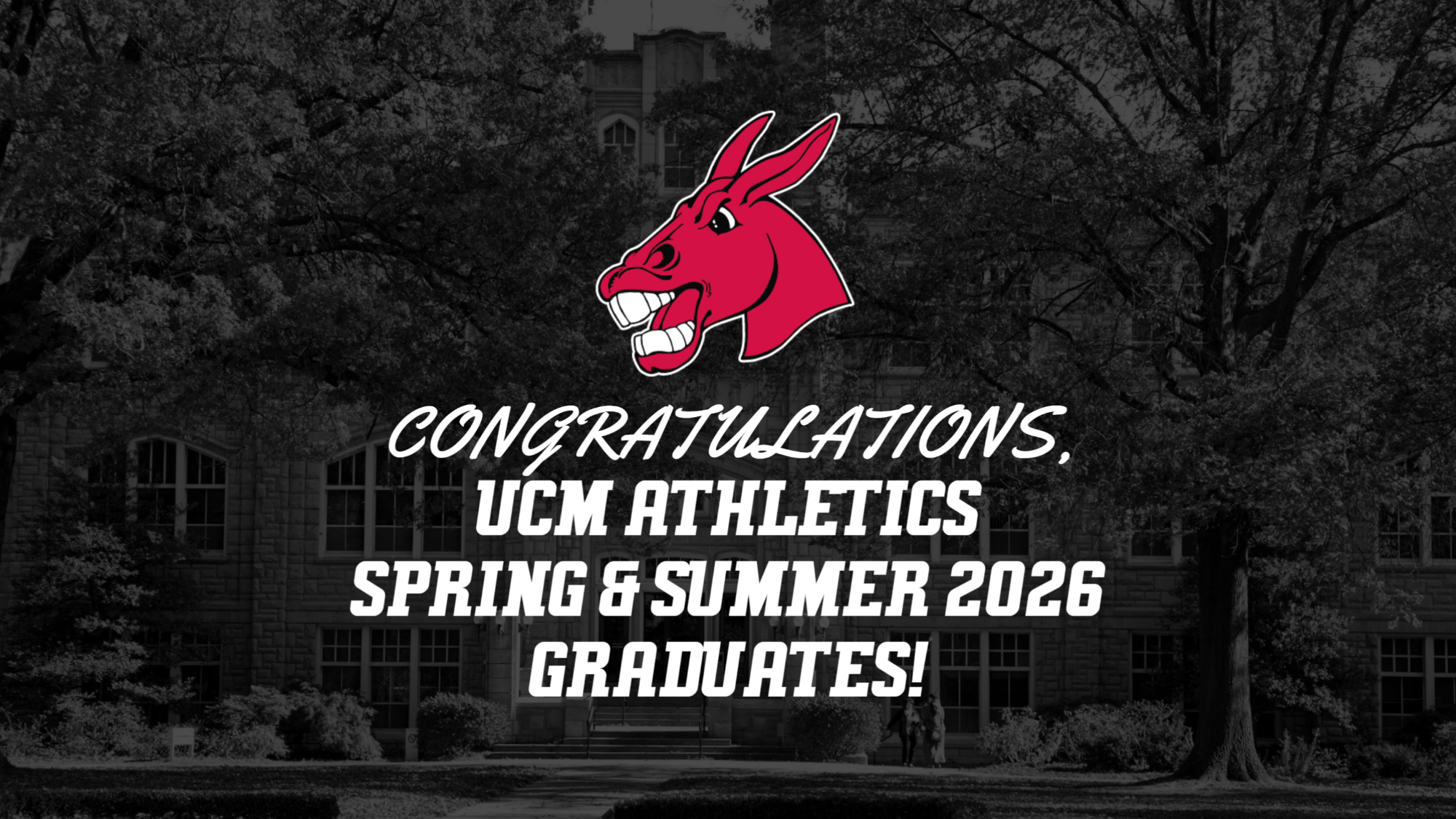 2026 UCM Athletics Spring and Summer commencement graphic