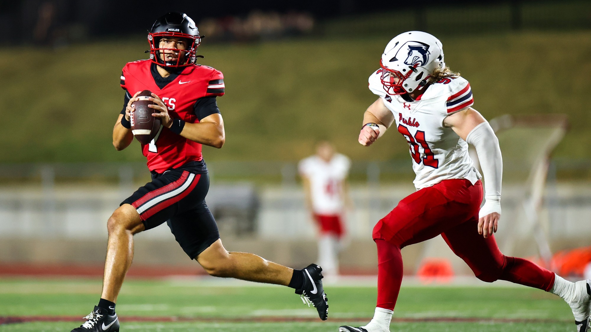 Jordan Pachot (7) vs. Colorado State Pueblo in 2025 in Warrensburg, Missouri
