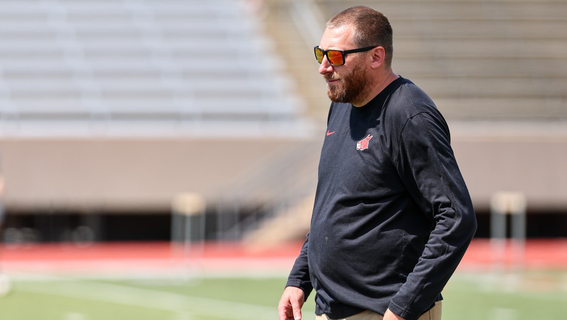 UCM Track & Field Head Coach Kevin Paterson at the Kip and Kirk Outdoor Mule Relays