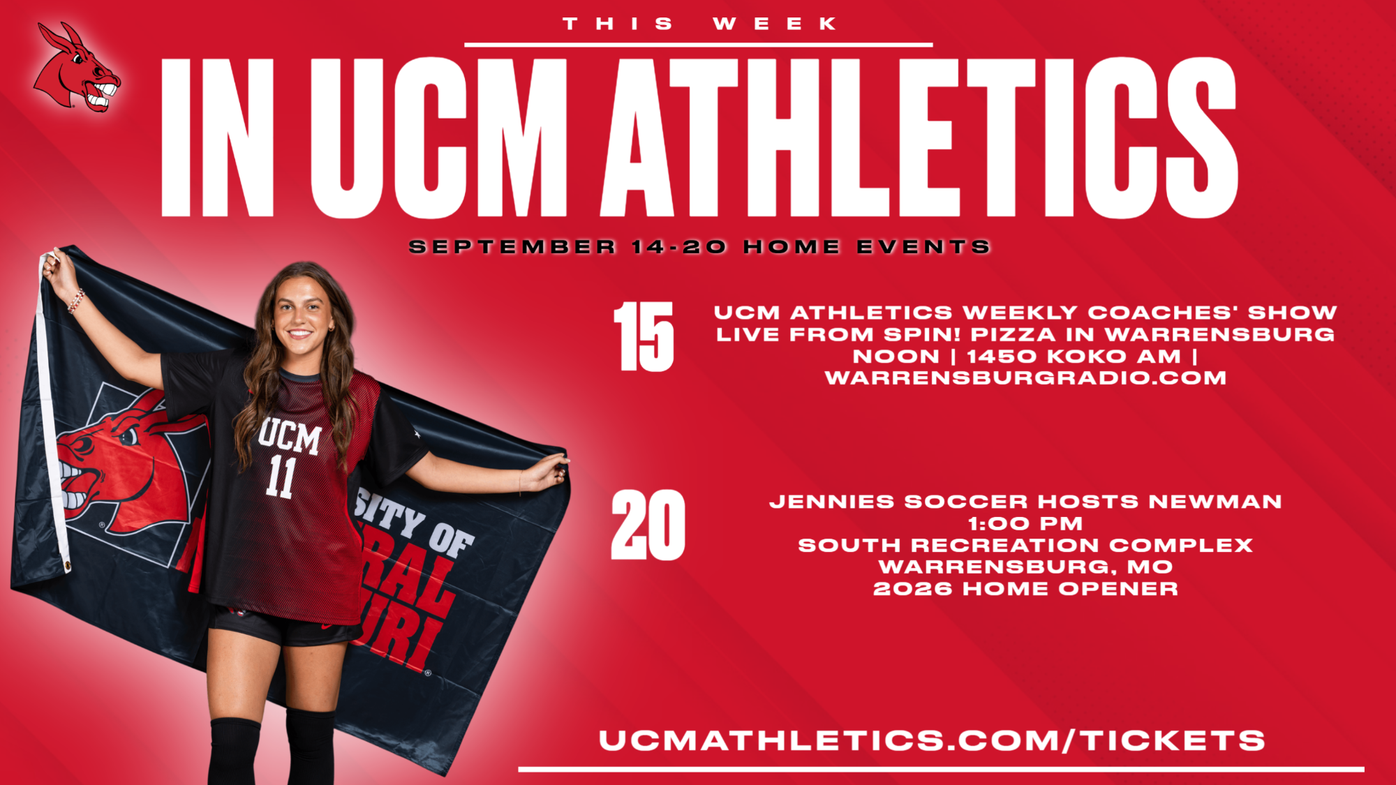 This Week in UCM Athletics: September 14-20, 2026