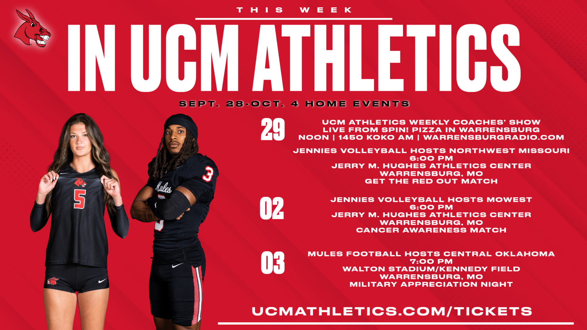 This Week in UCM Athletics: Sept. 28-Oct. 4