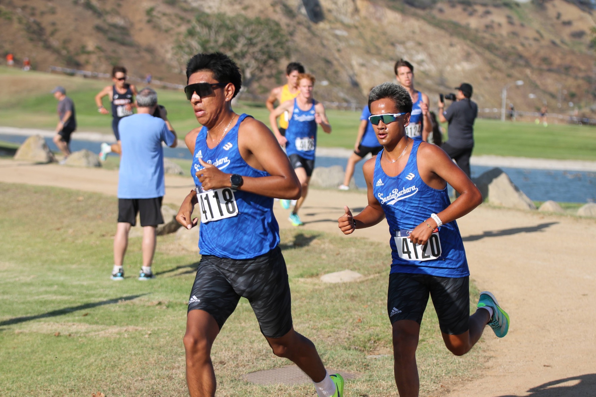Mathew Galindo and Camden Leucht striding to personal records 