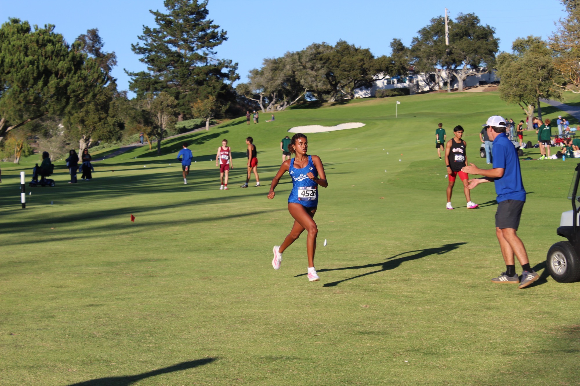Alana Clarke striding at the Gaucho Twilight 