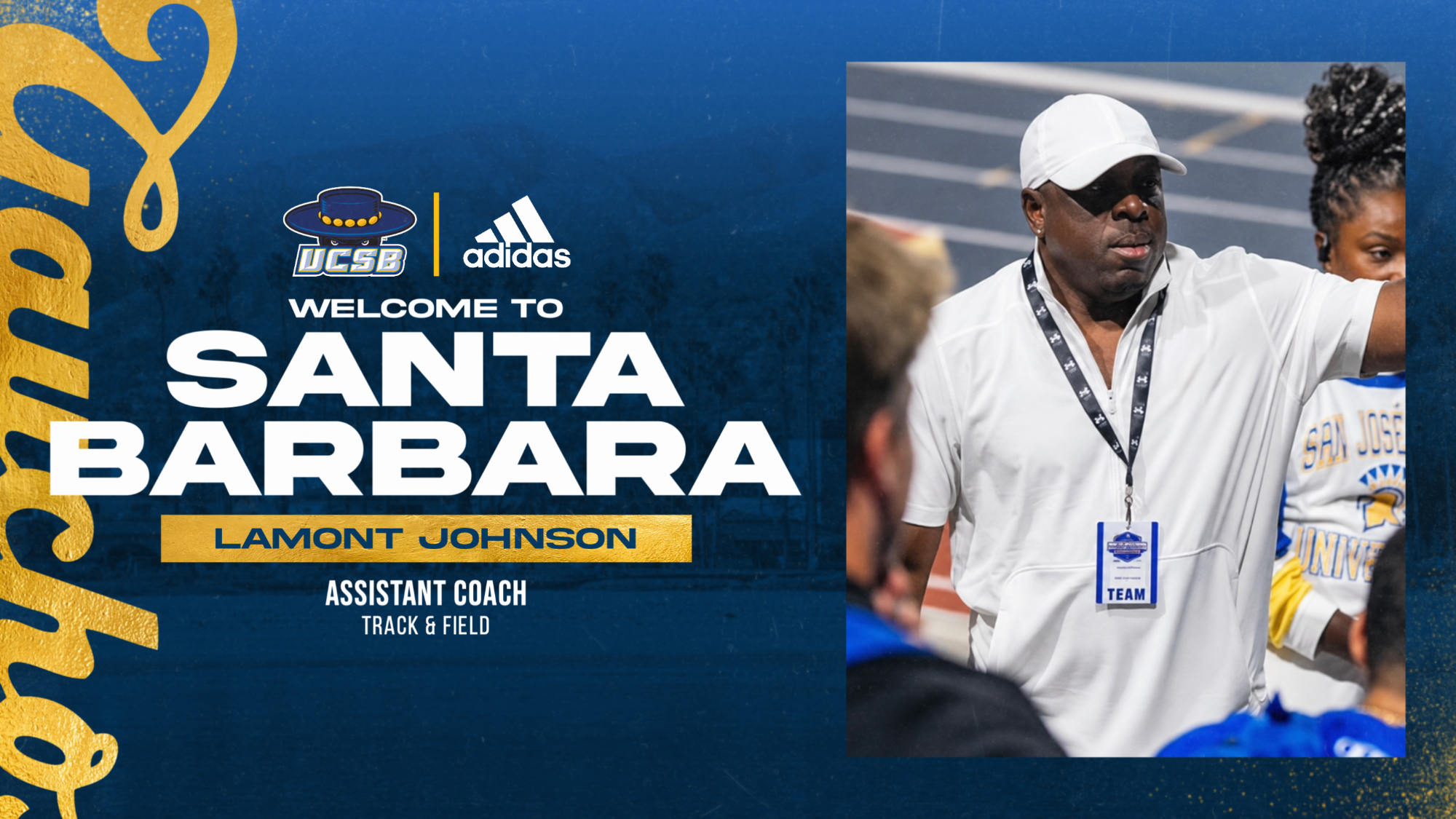 Coach Lamont Johnson joins UCSB Track and Field as Assistant Coach