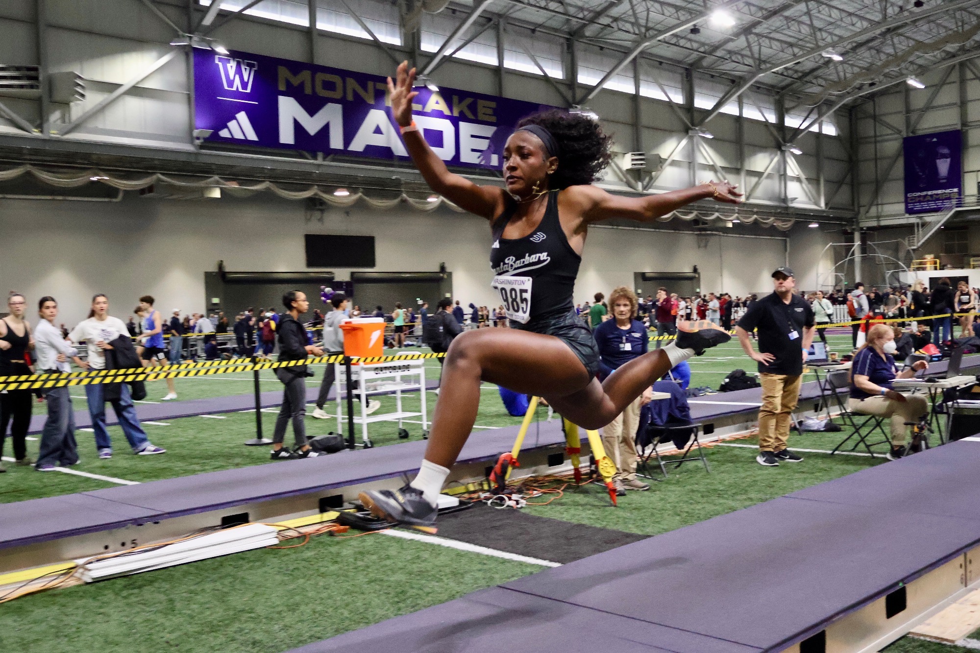 Kenni Johnson jumps at UW Invite 