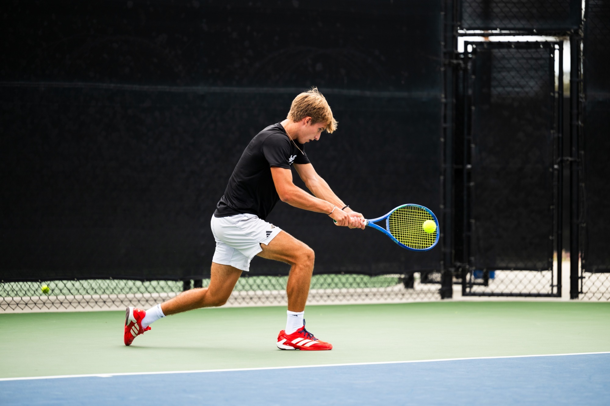 Matei Gavrea goes for a backhand