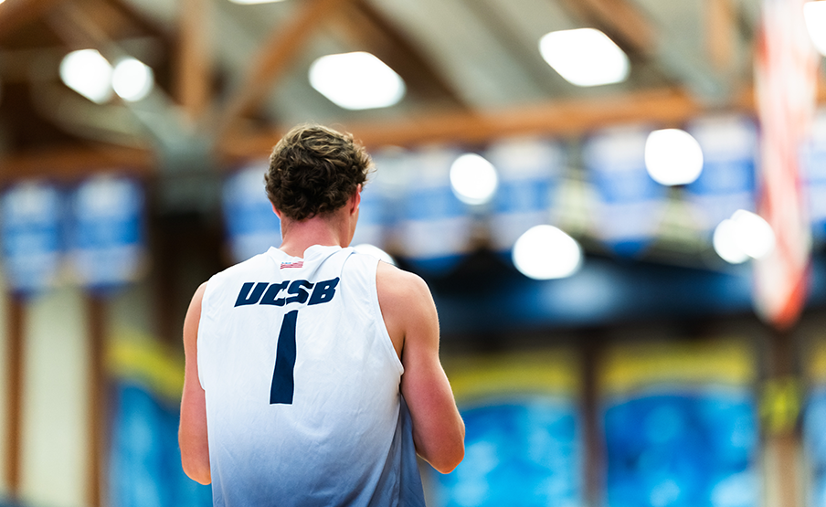 Riggs Guys prepares for a serve