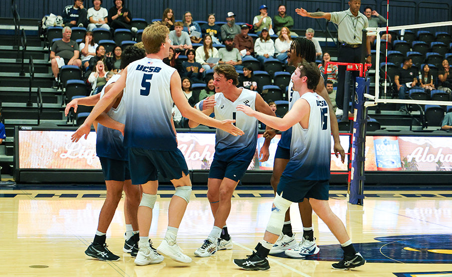 Riggs Guy and Team celebrate a point