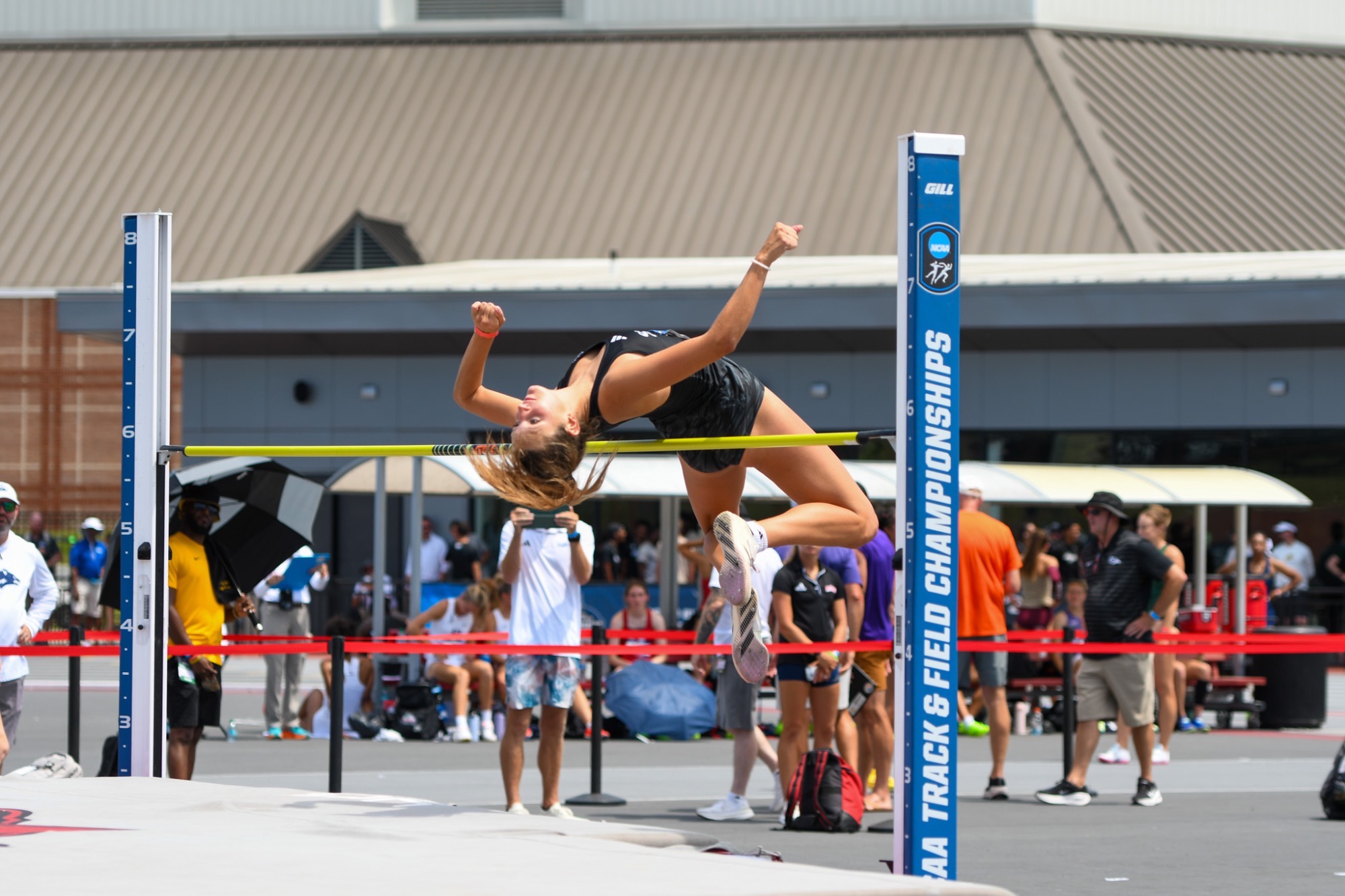 Ally Tito high jumping at NCAA west regionals
