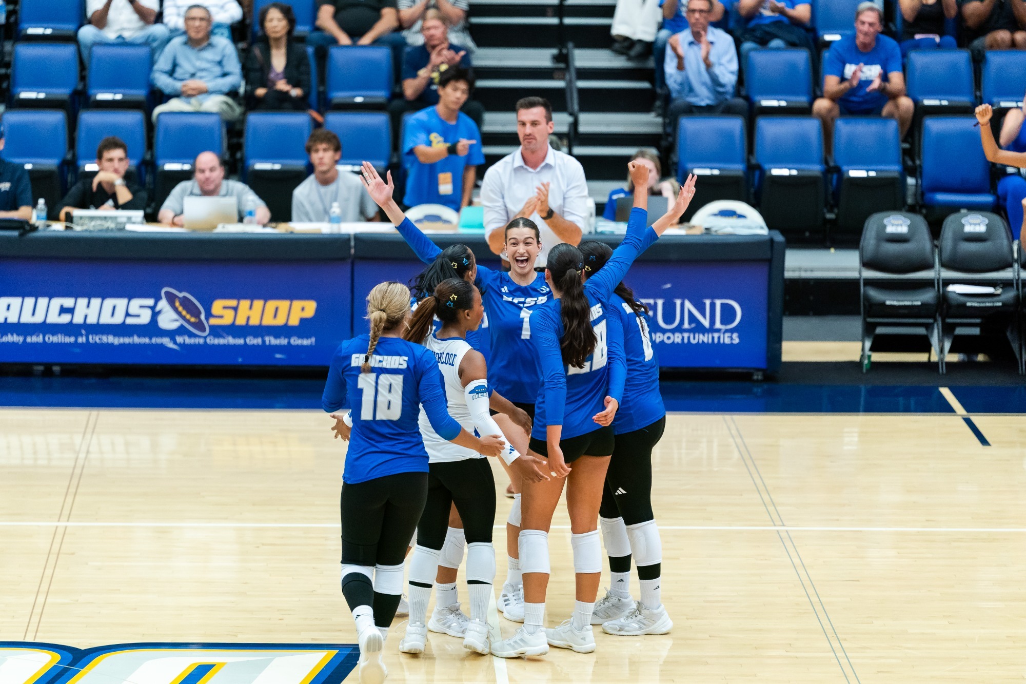 Gauchos celebrate a point