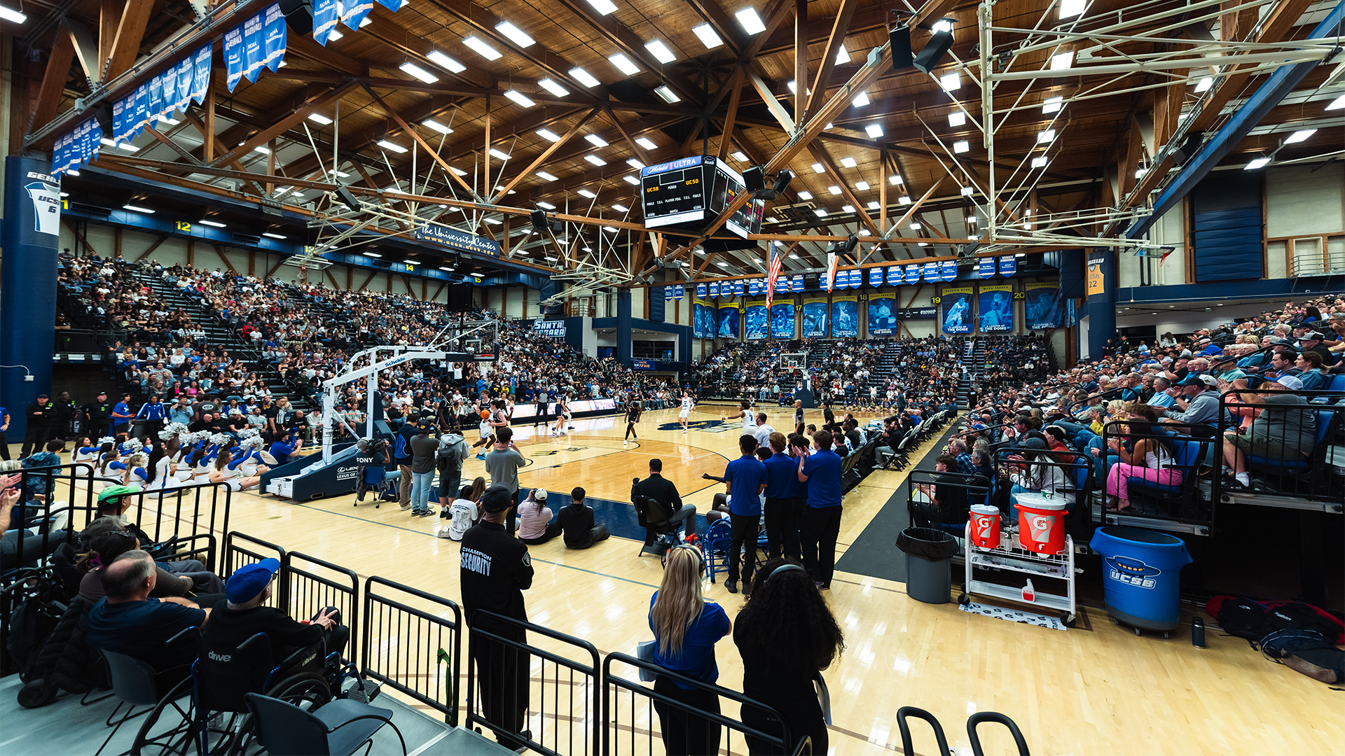 A packed Thunderdome for UC Santa Barbara Men's Basketball Senior Night.