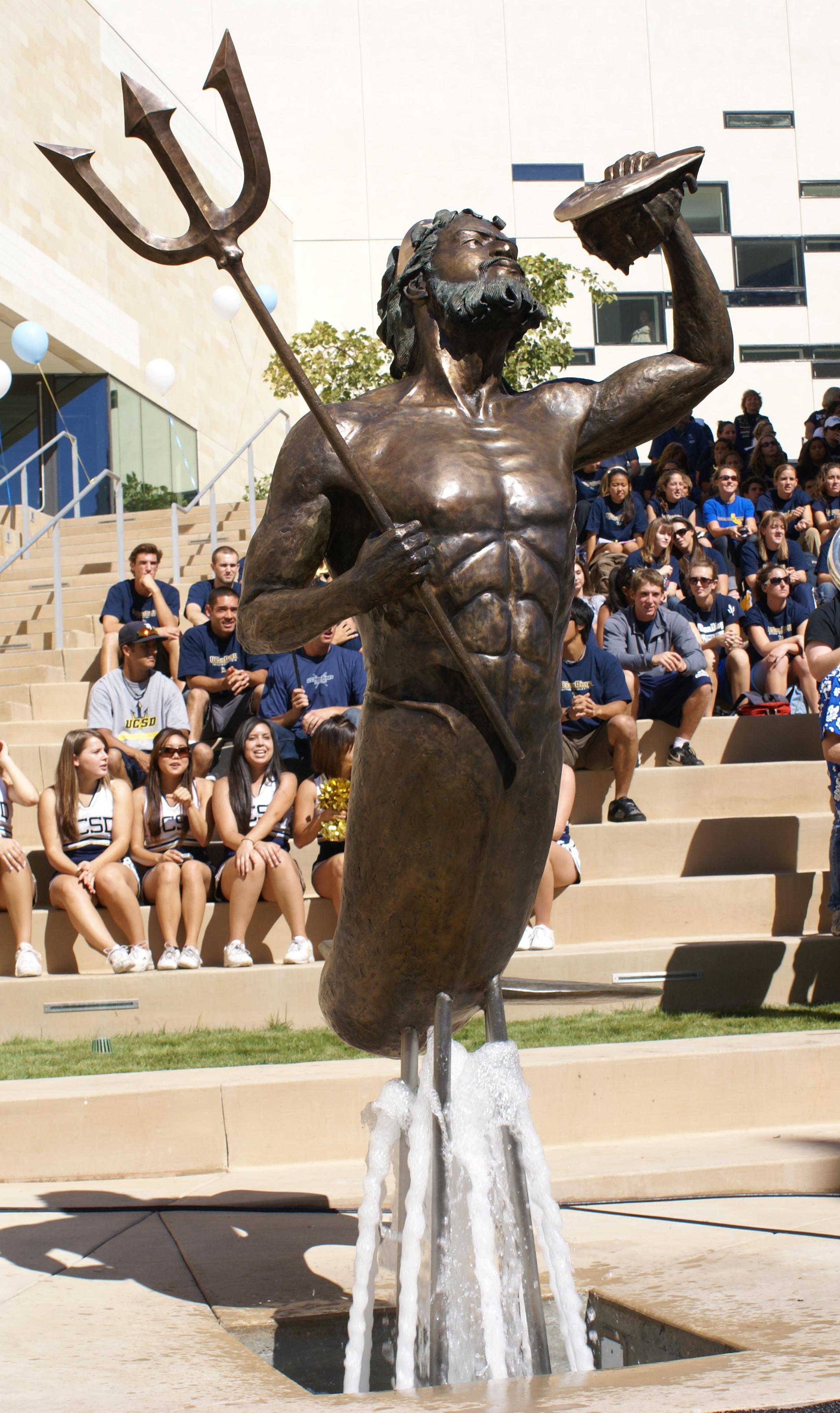 UCSD Unveils New Triton Sculpture At Price Center East UC San Diego