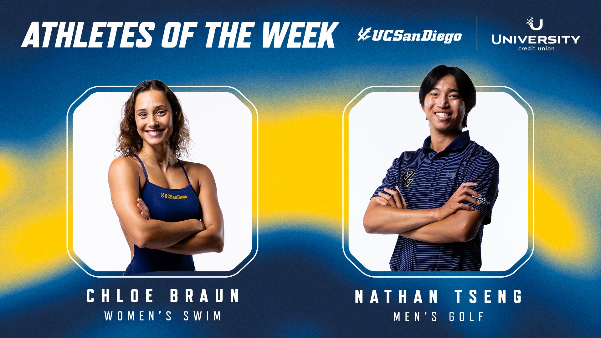 UCU Athletes of the Week for Nov.10 are Braun and Tseng 