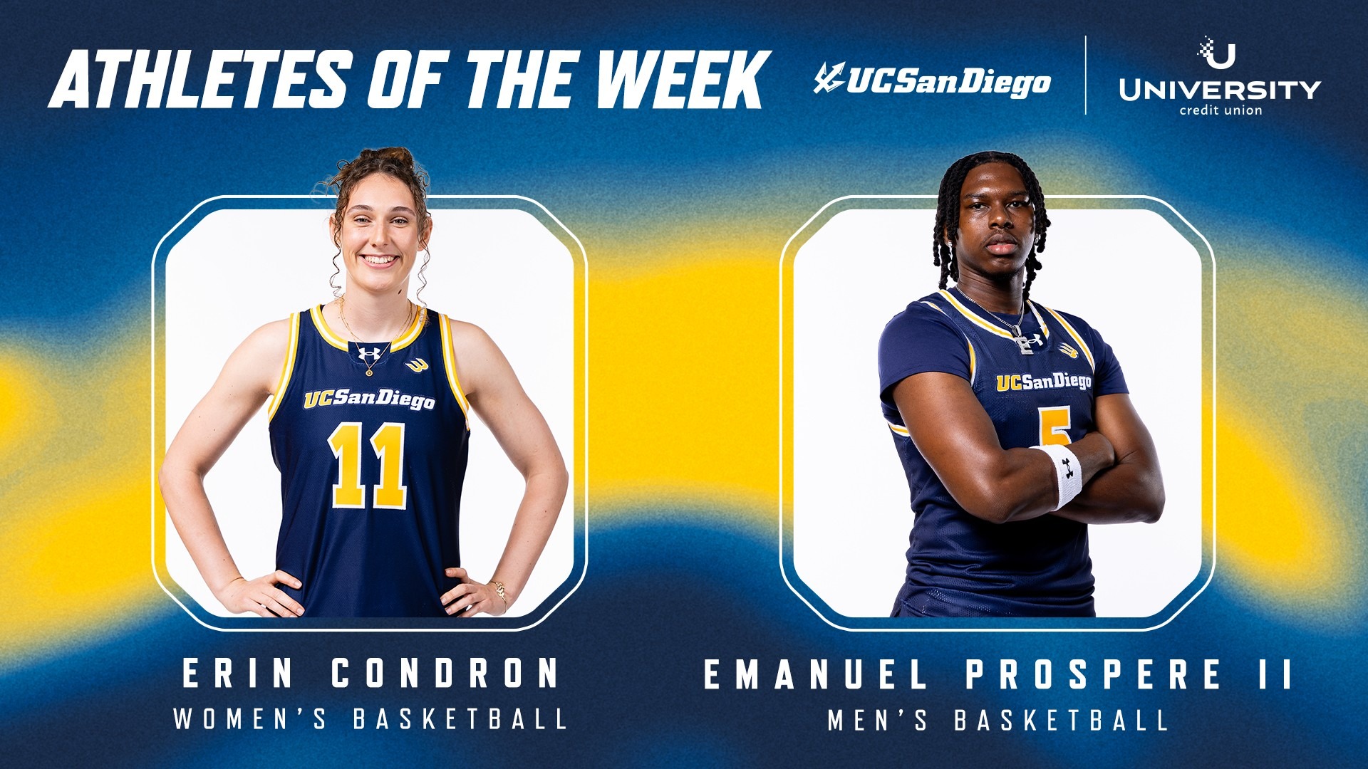 UCU Athletes of the Week for Dec 22 are Condron and Prospere II