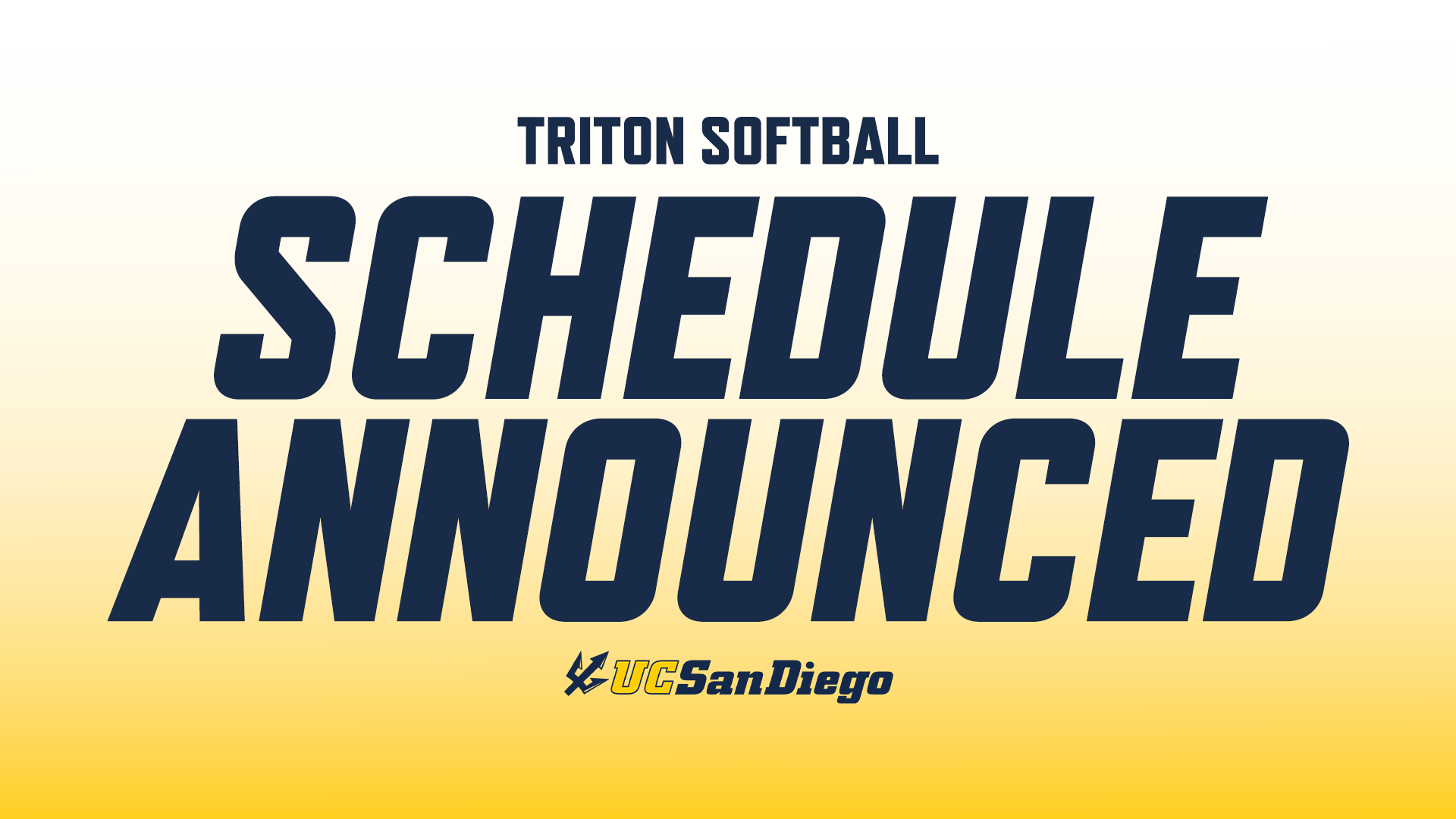 Softball Schedule Announced