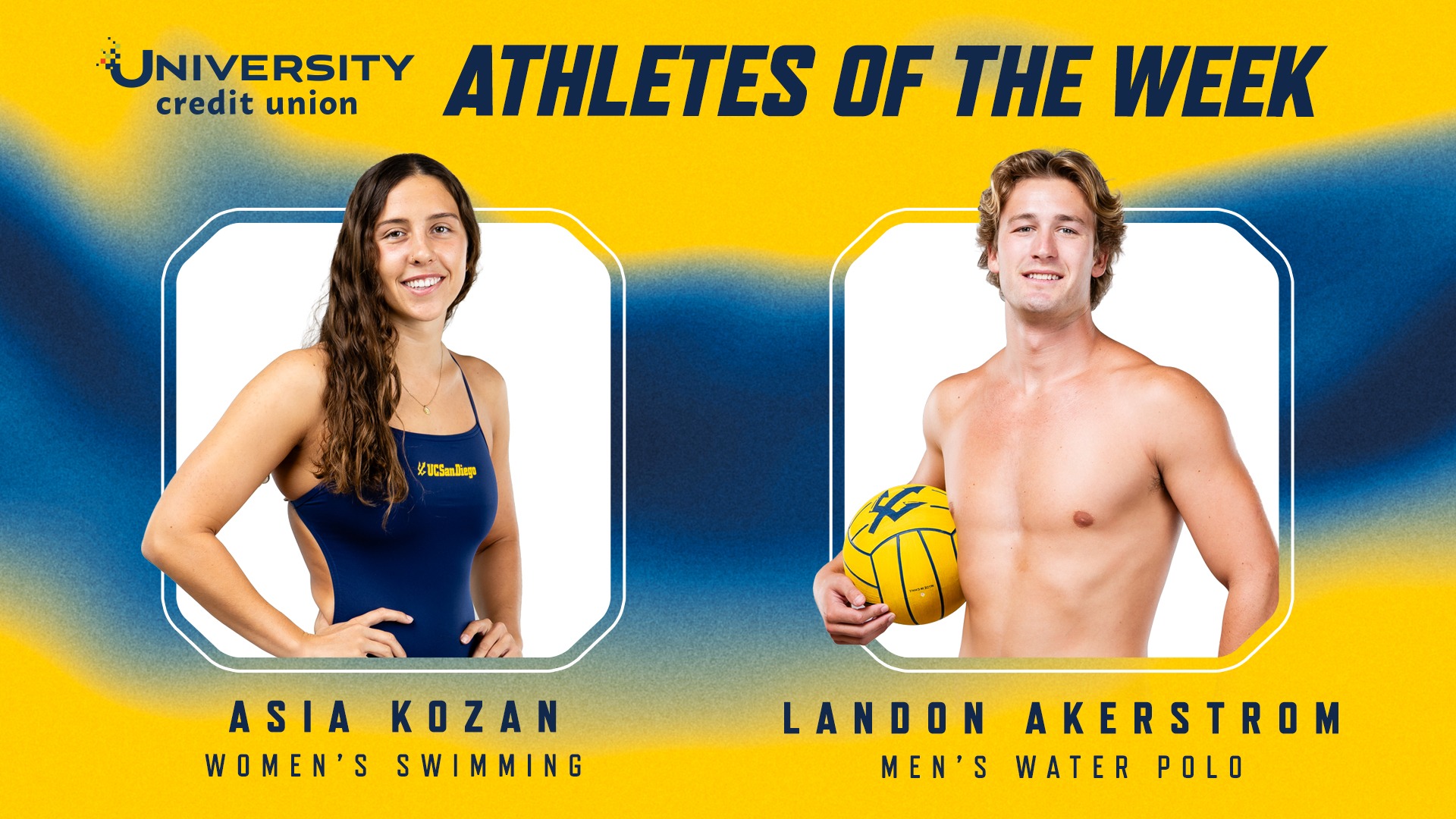 UCU Athletes of the Week for Oct. 12 are Akerstrom and Kozan