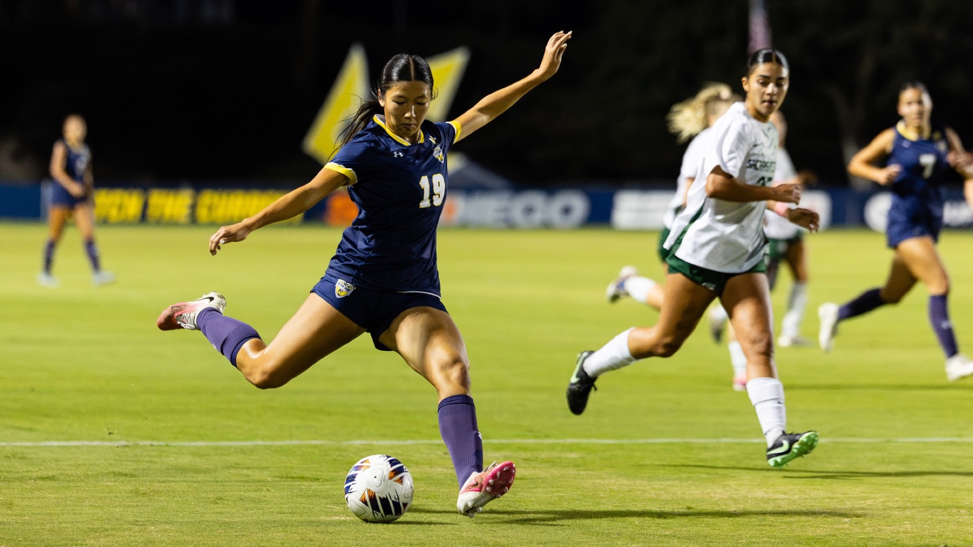 14 October 2026: UC San Diego women’s soccer beat Sacramento State 3-0 Wednesday evening at Triton Soccer Stadium. (Credit: Derrick Tuskan/UC San Diego)