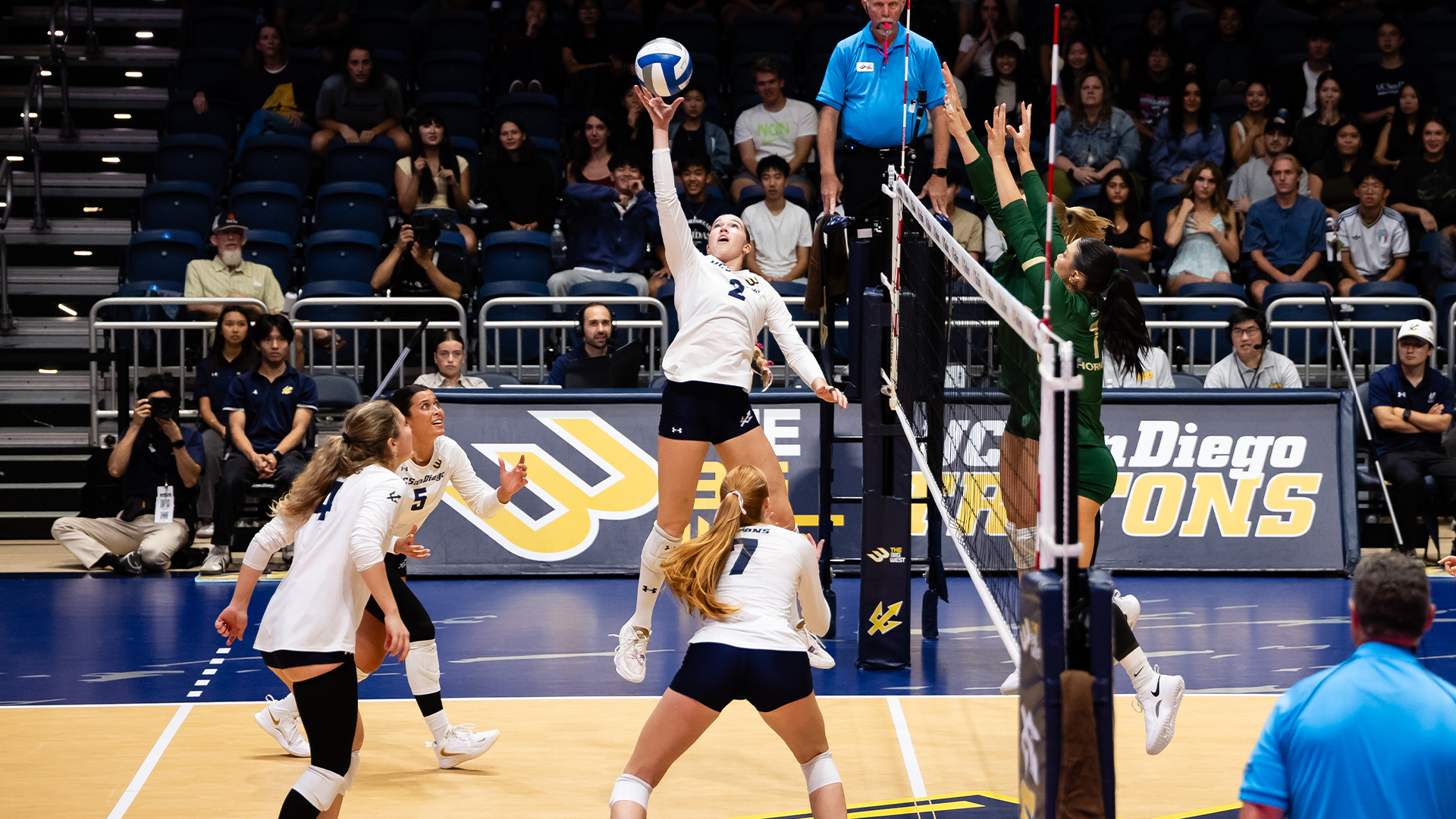 Ireland McNees hits a ball against Sacramento State
