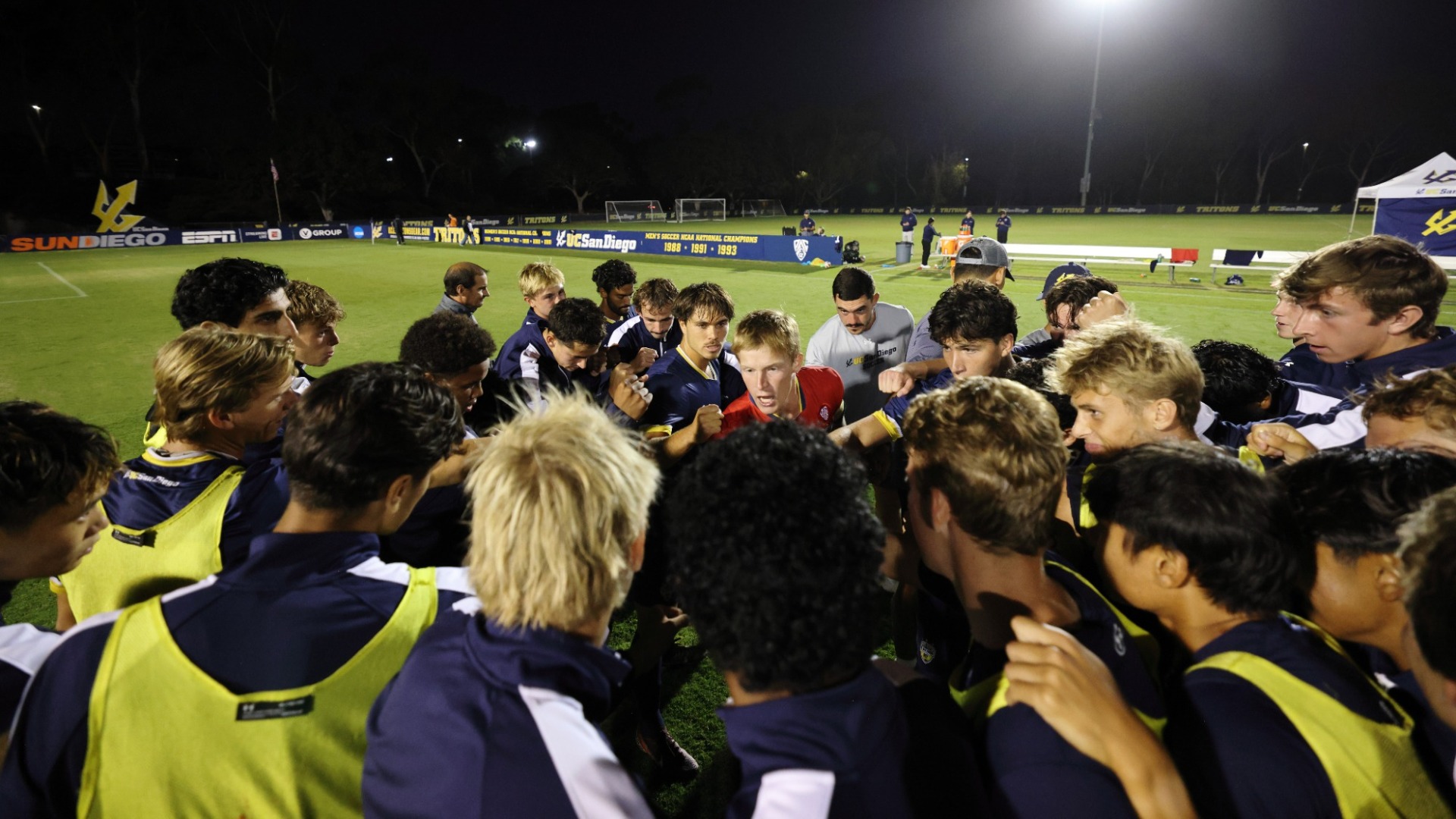 Men's Soccer Huddle