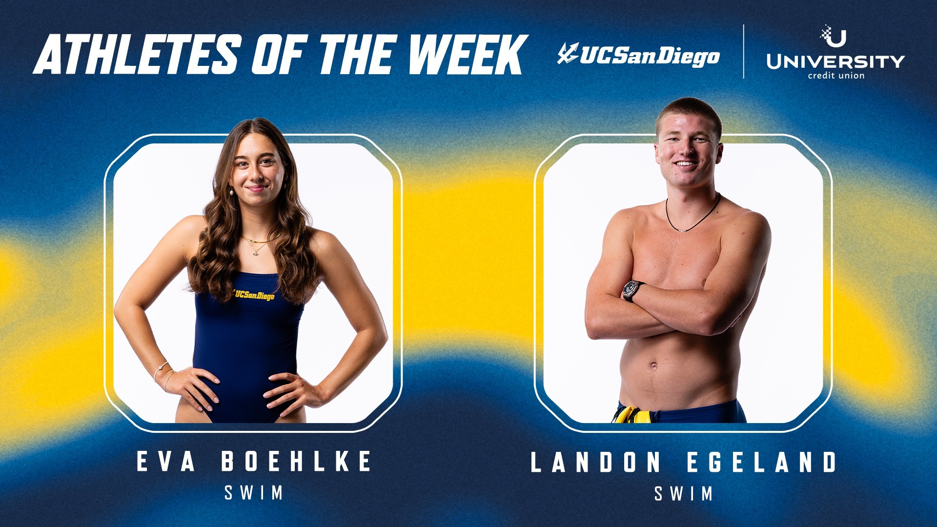 UCU Athletes of the week for Feb 16. are Boehlke and Egeland 