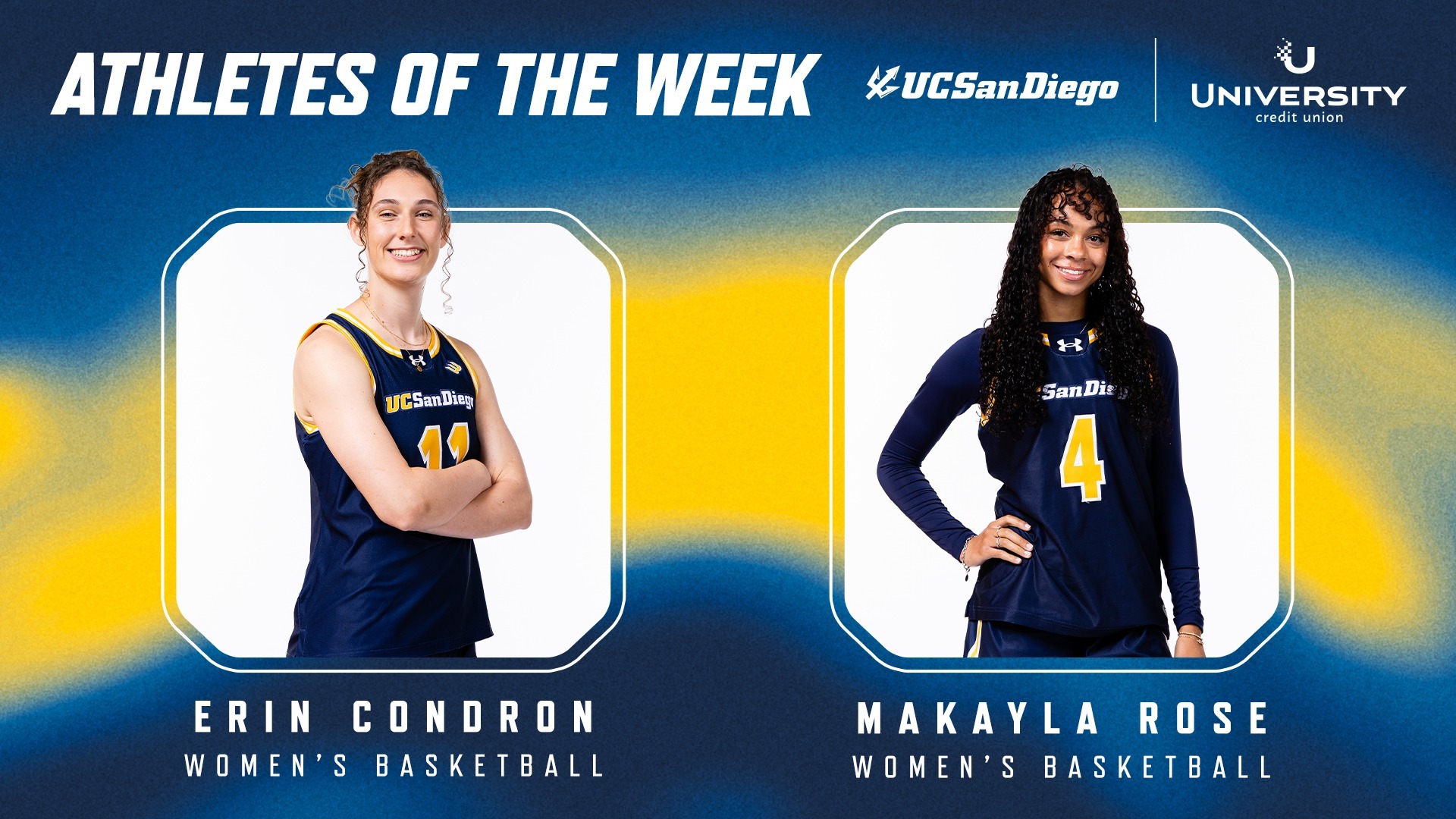 UCU Athletes of the Week for Feb 9. are Condron and Rose 