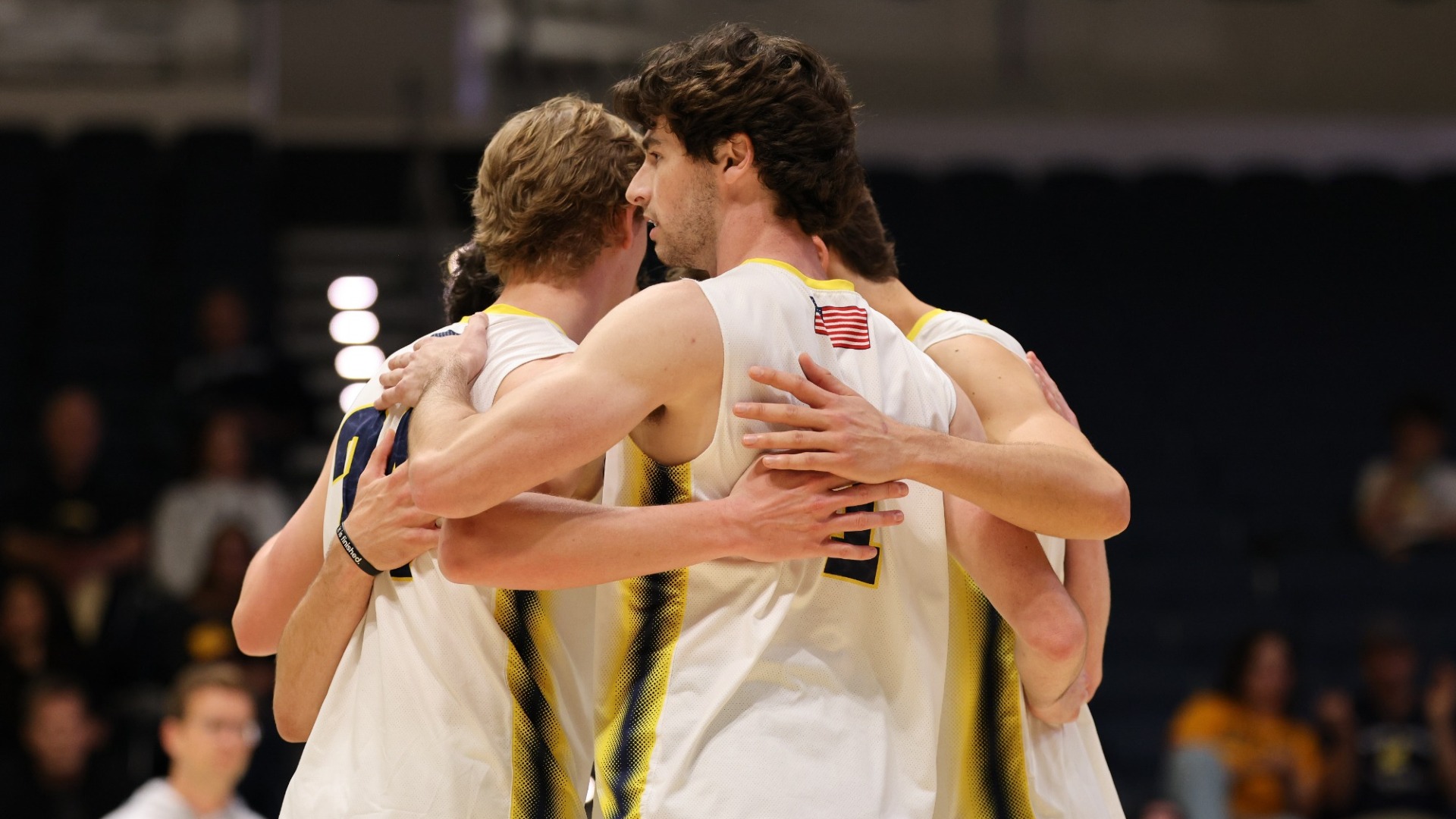 Men's Volleyball Huddle