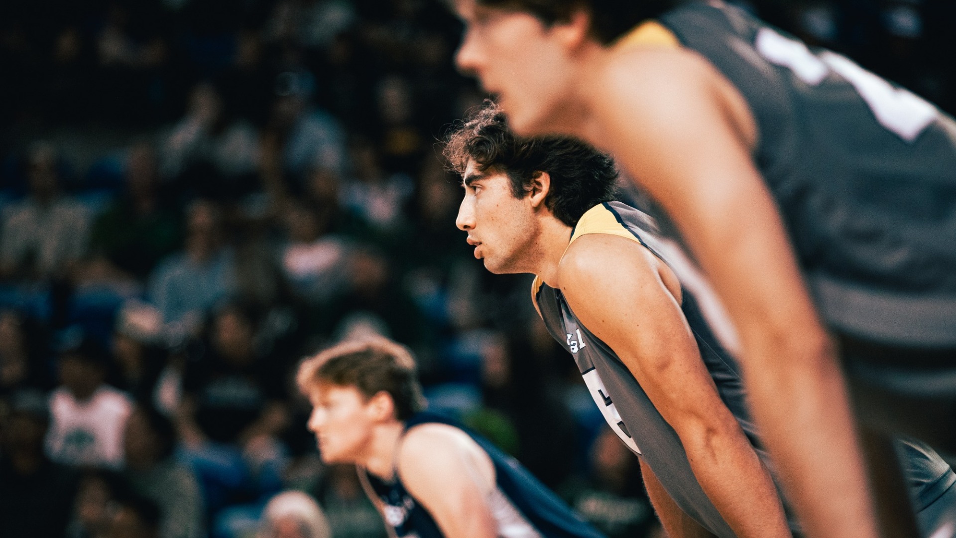 Evan Boyle, Leo Pravednikov and Sebastiano Sani awaiting a serve