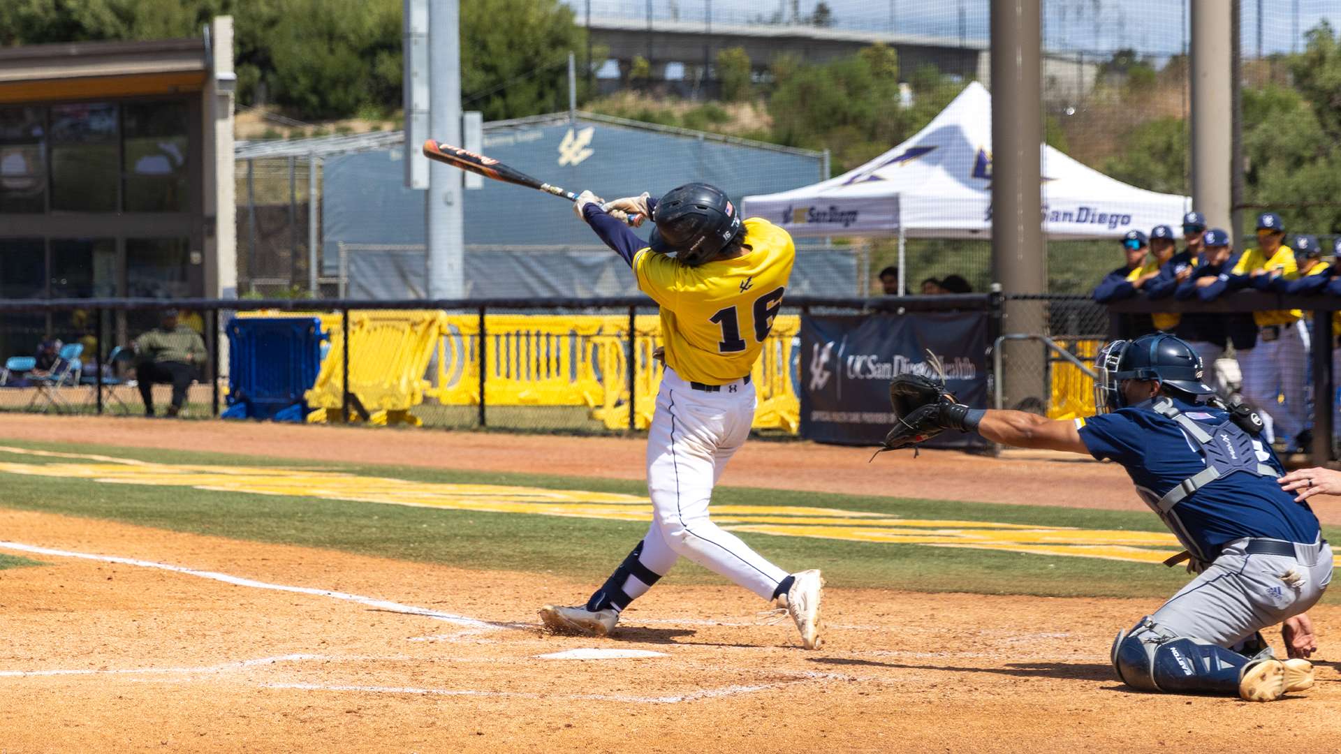Ryson Ujimori swings in batters box vs UCI
