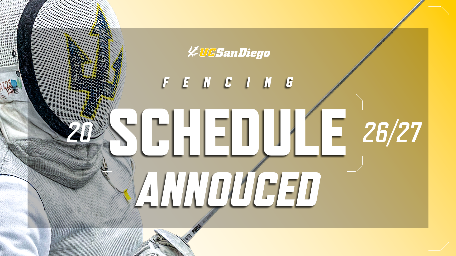 2026-27 UC San Diego Fencing Schedule Announced