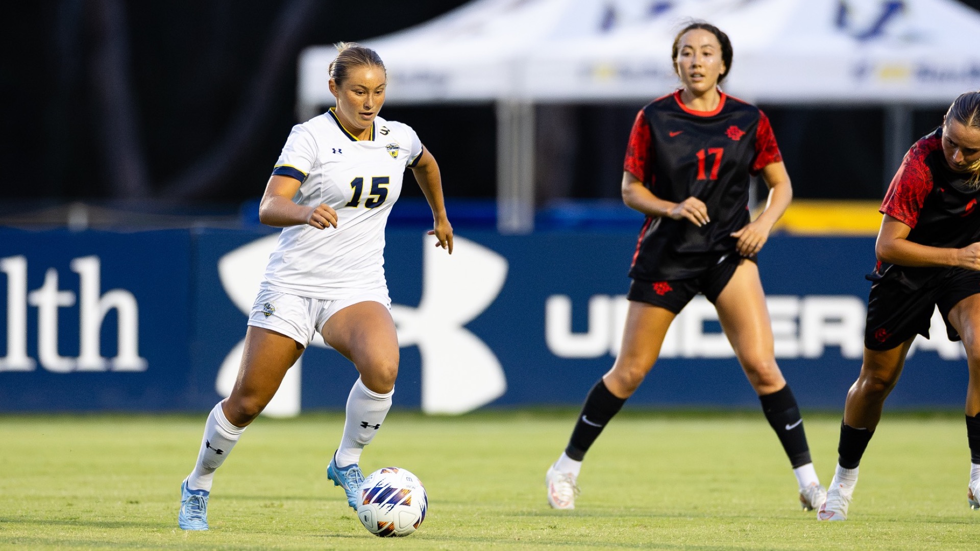 12 August 2026: UC San Diego women’s soccer hosts San Diego State at Triton Soccer Stadium. (Credit: Derrick Tuskan/UC San Diego)