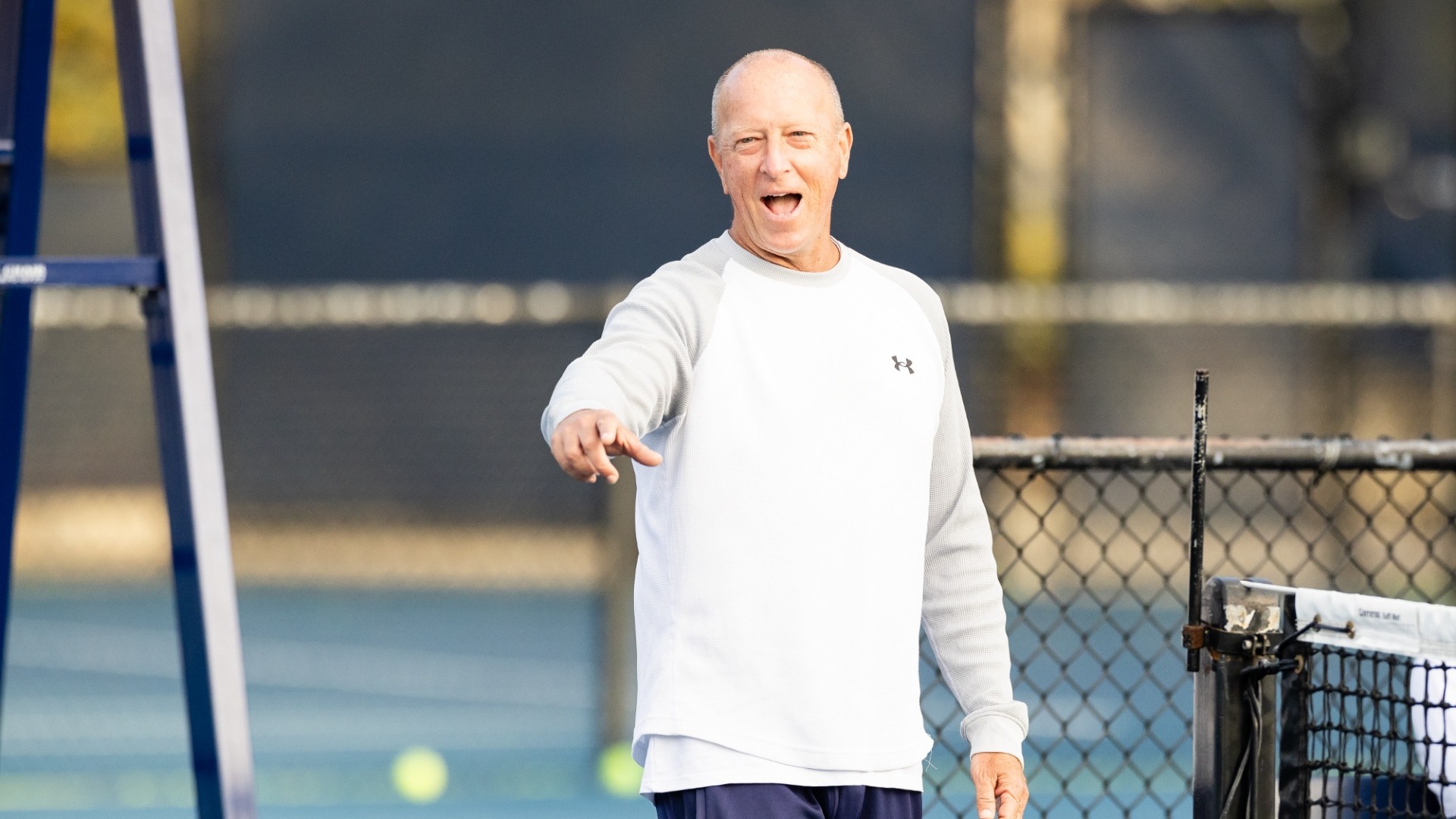 Timmer Willing coaching on Northview Tennis Courts
