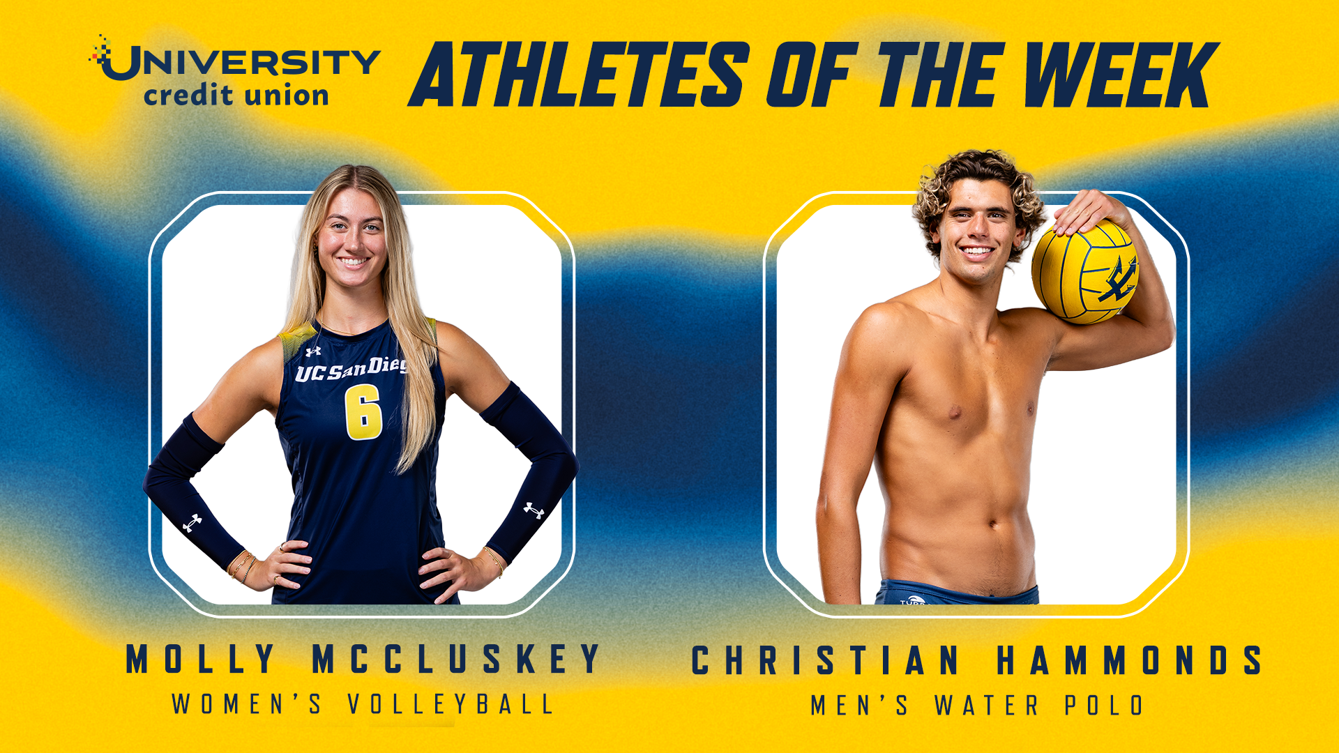 UCU Athletes of the Week for Aug 31. are Hammonds and McCluskey 