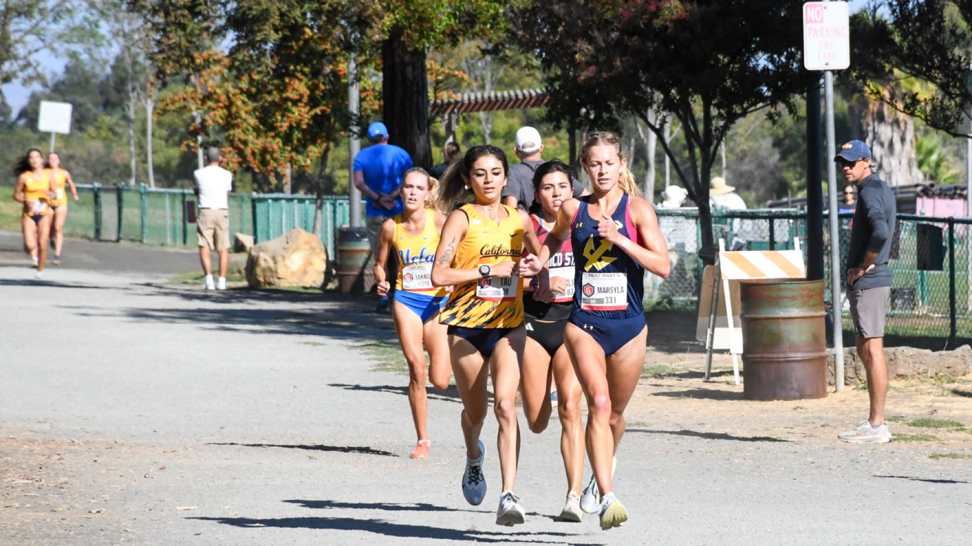 Elle Marsyla racing in the Saint Mary's Invitational