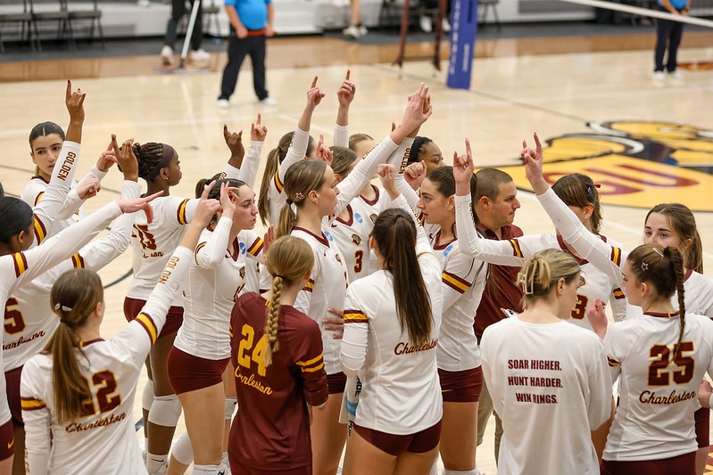 Women's Volleyball NCAA Regional Tournament Huddle 