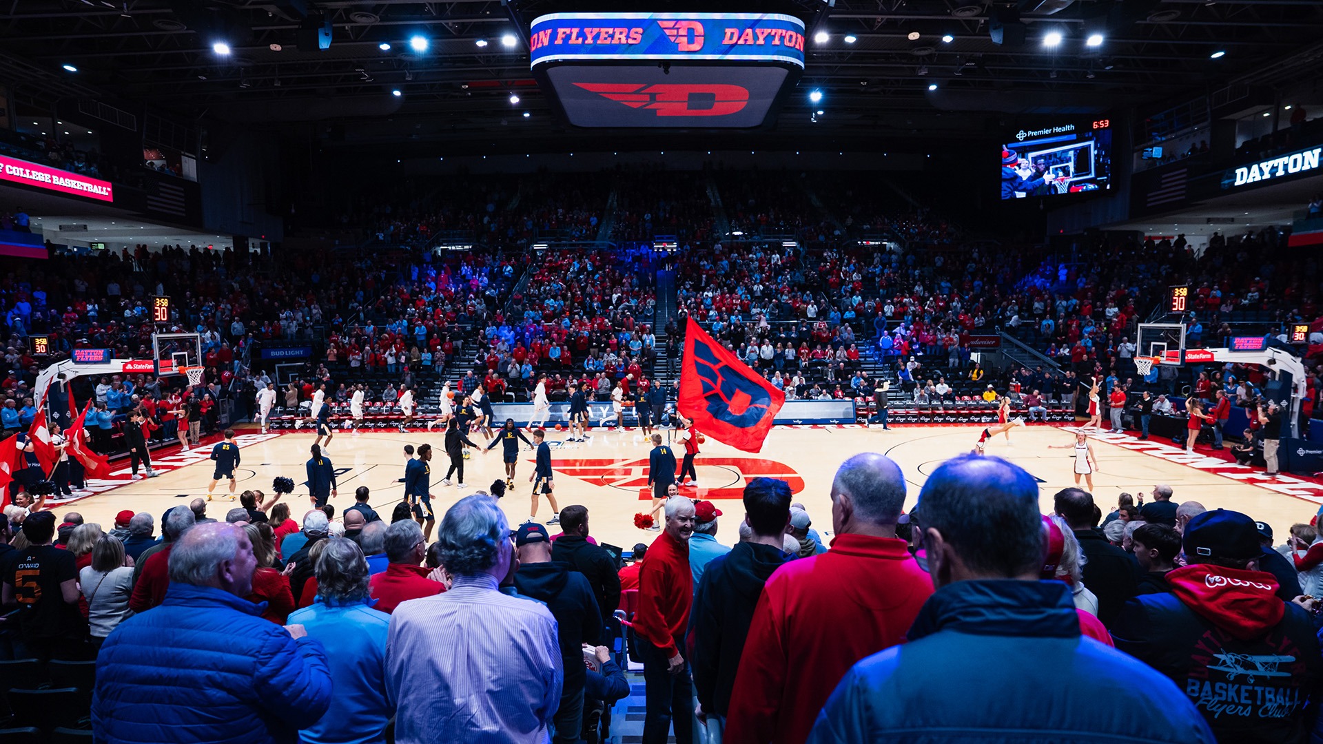 The University of Dayton arena prior to the tip of the game against ETSU.