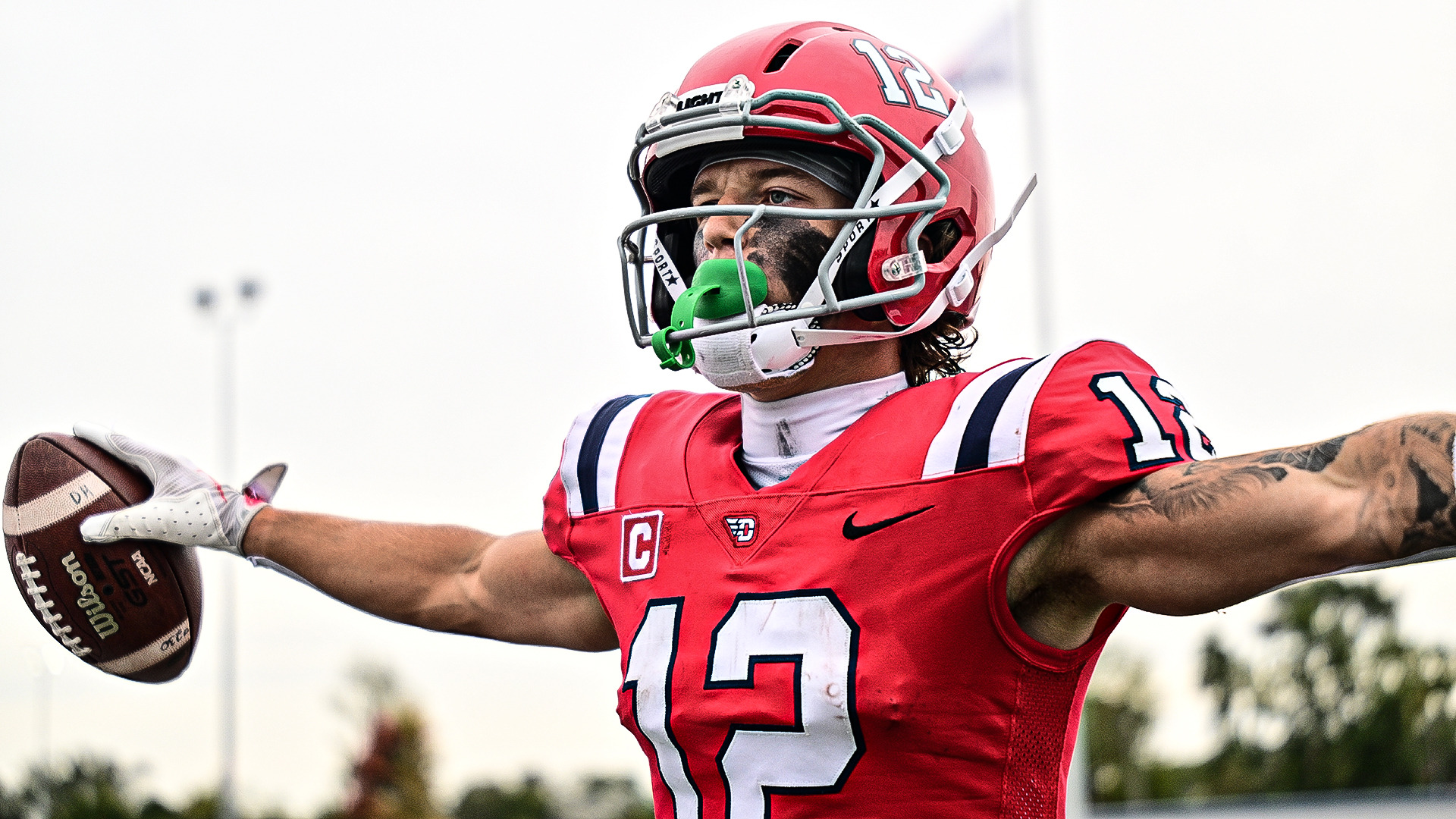 Gavin Lochow celebrating a touchdown