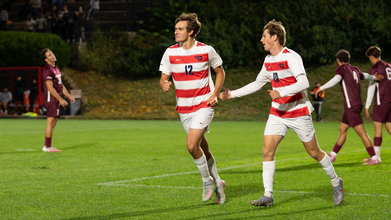 Lijewski celebrates after scoring against Fordham in the ninth minute