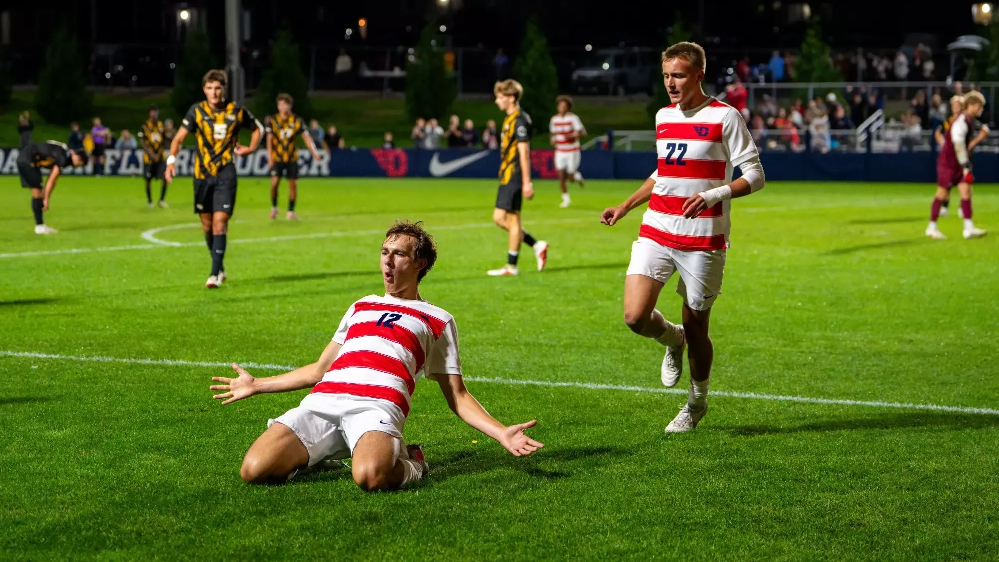 Cooper Lijewski celebration vs VCU