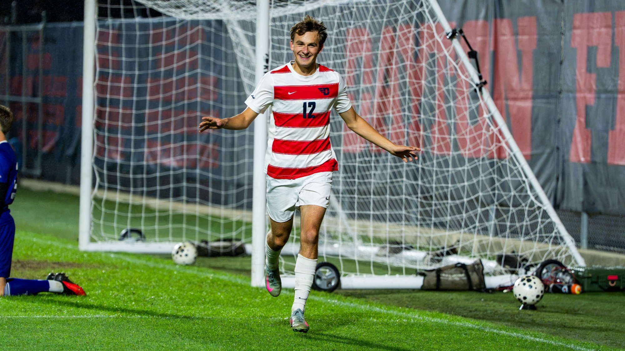 Cooper Lijewski celebrating following a goal vs NKU