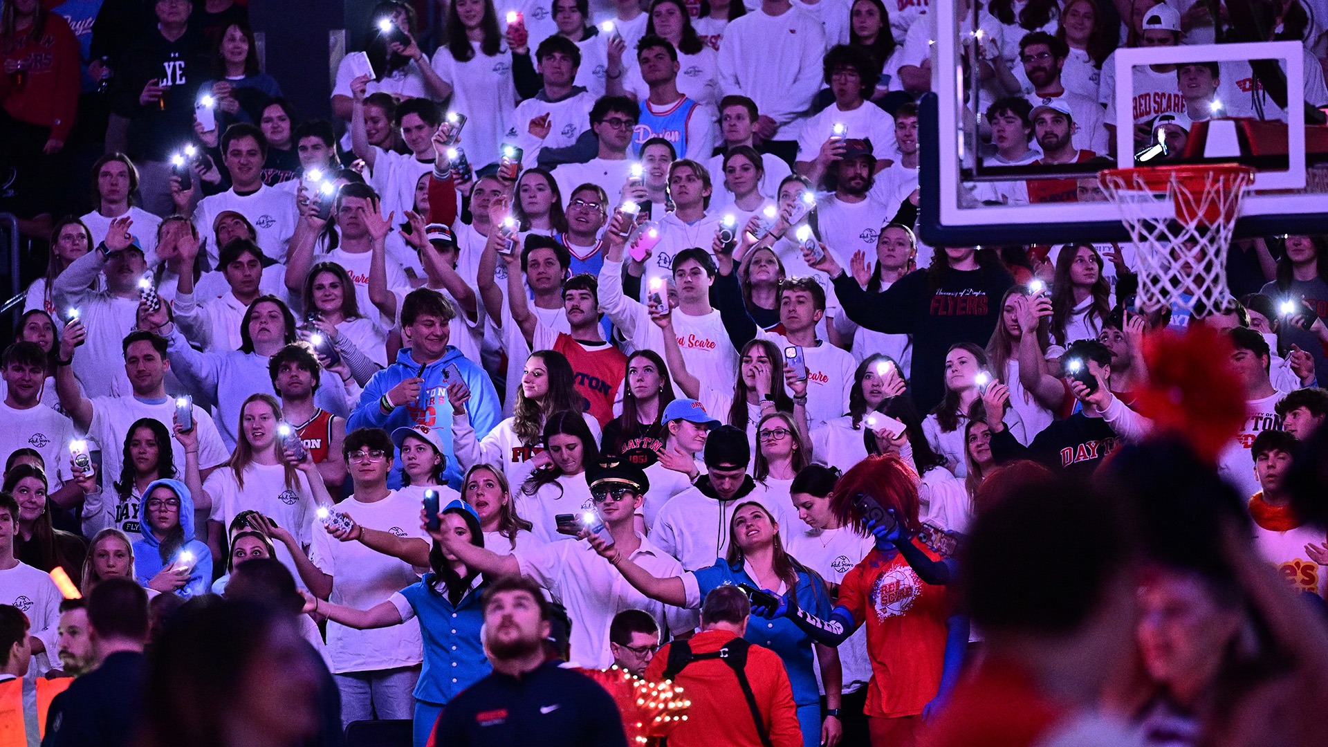 Dayton student section Red Scare.