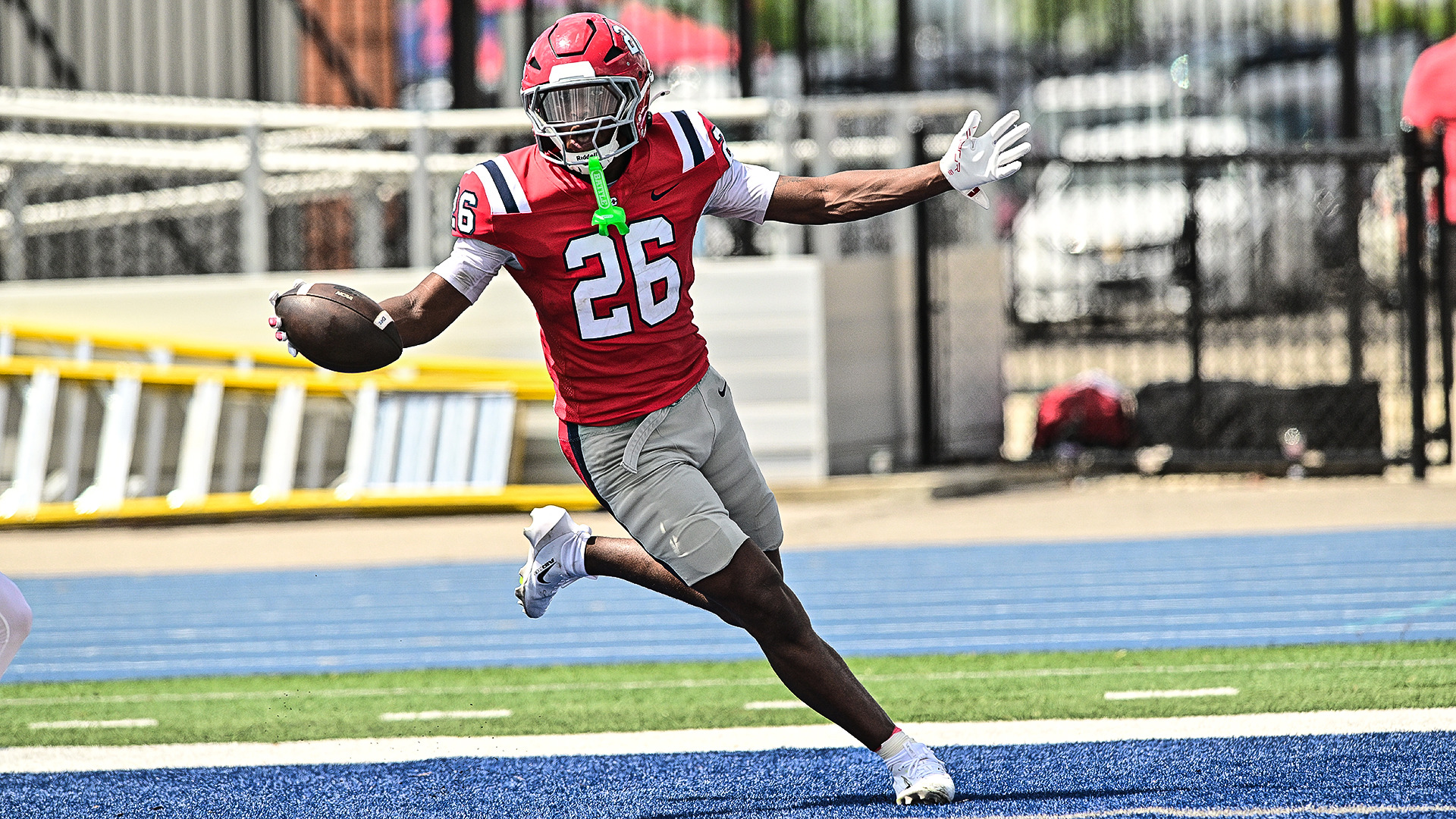 Javawn Brooks celebrating an interception