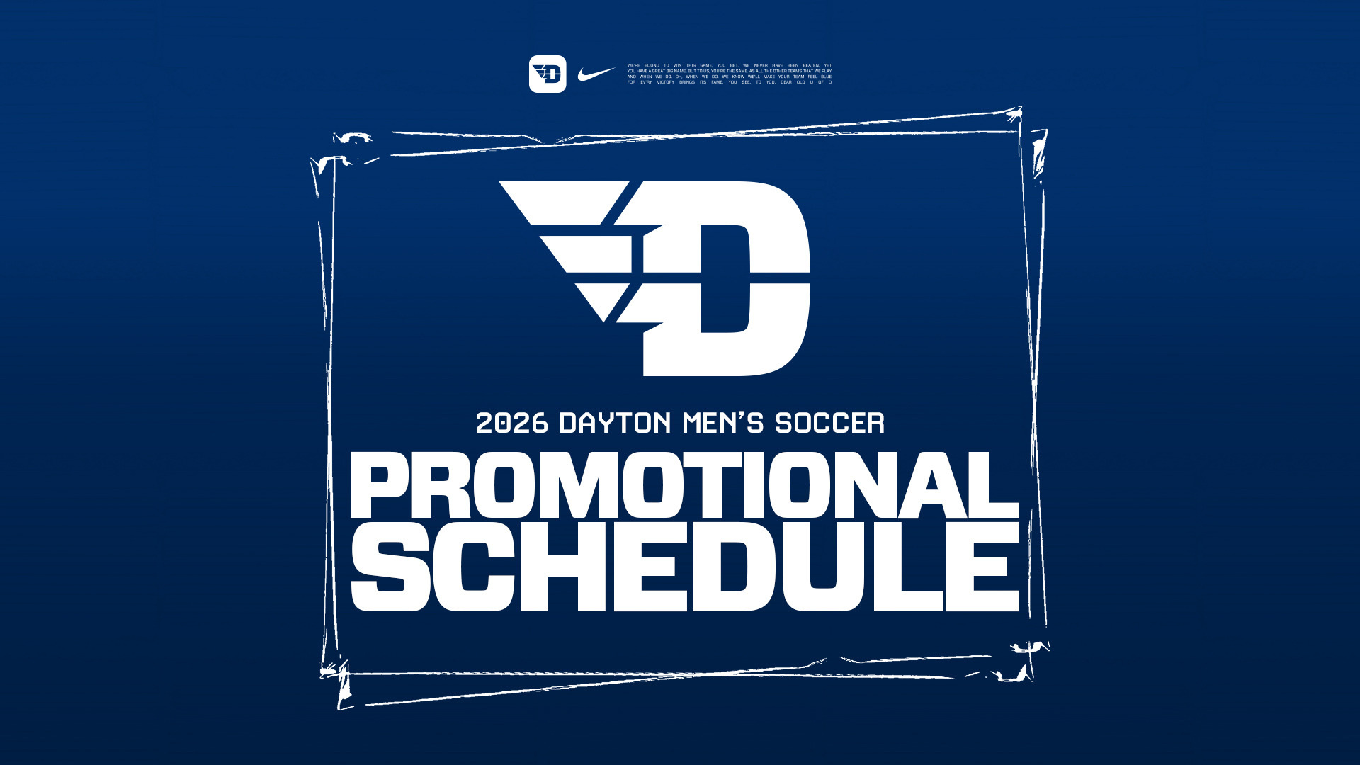 2026 Men's Soccer Promotional Schedule